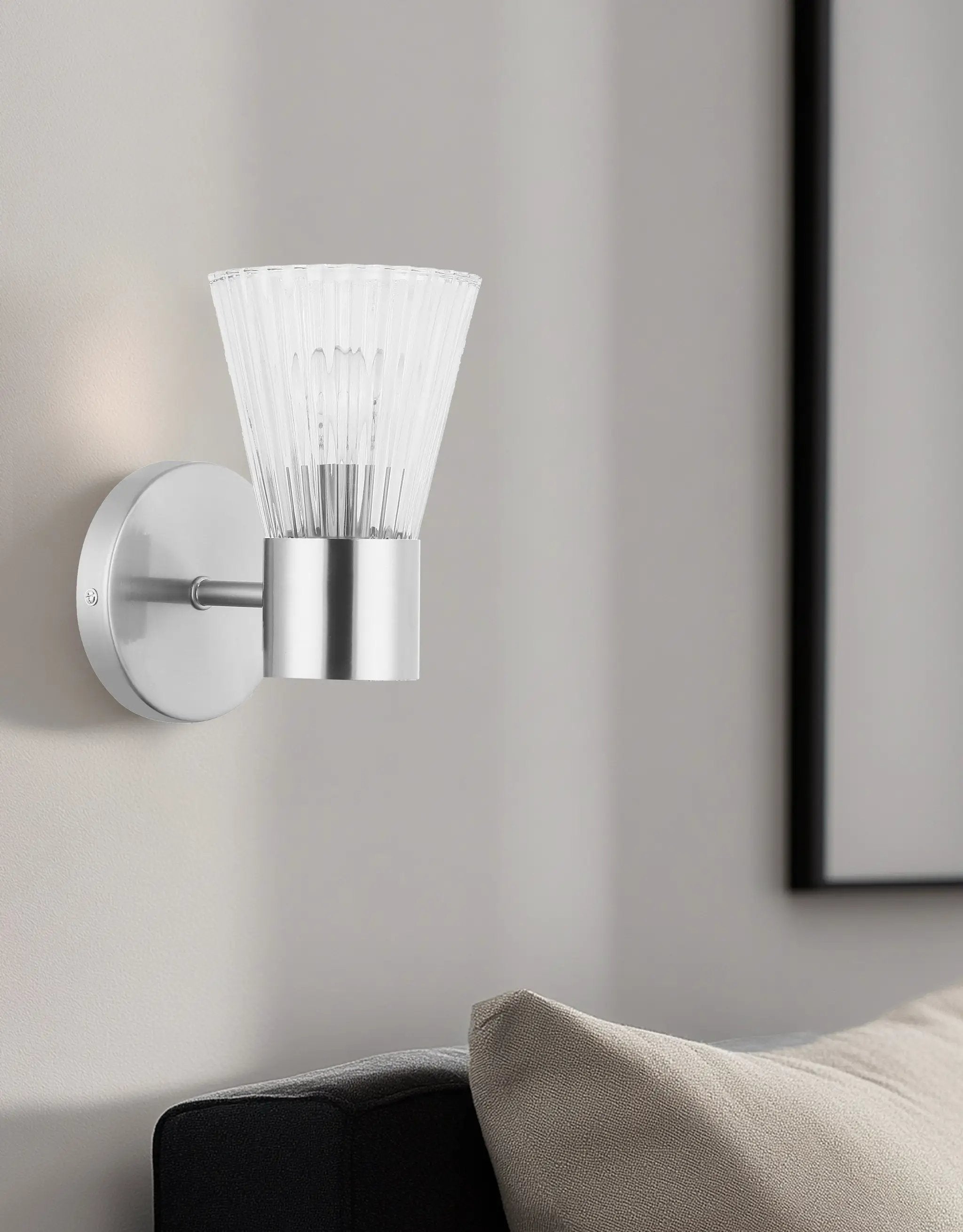 polished chrome wall mount