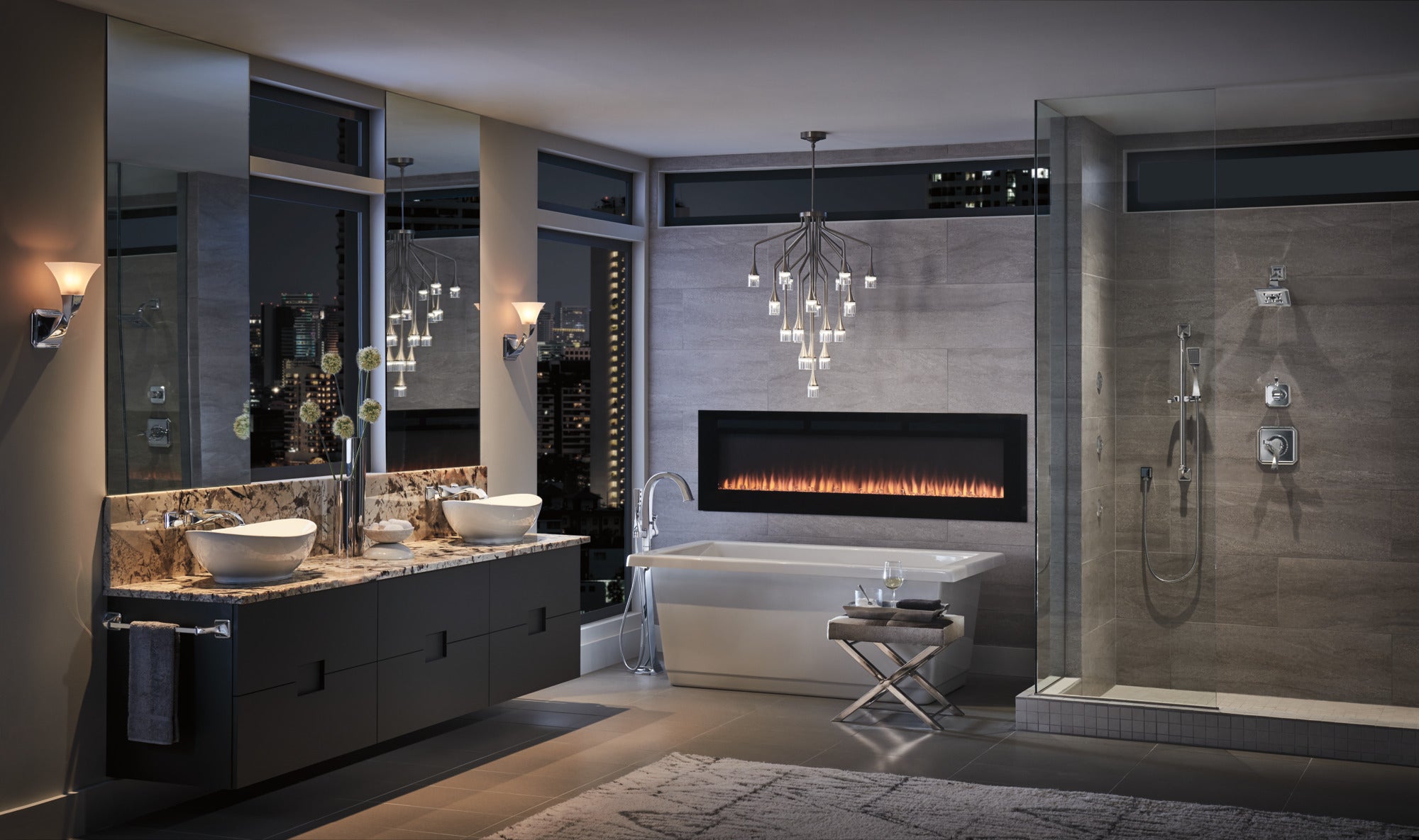 chrome lavatory faucet