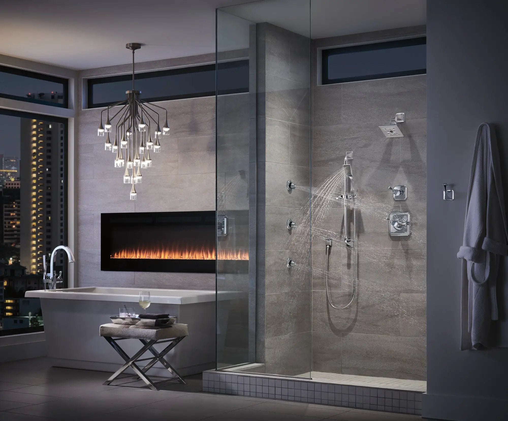 chrome hand shower