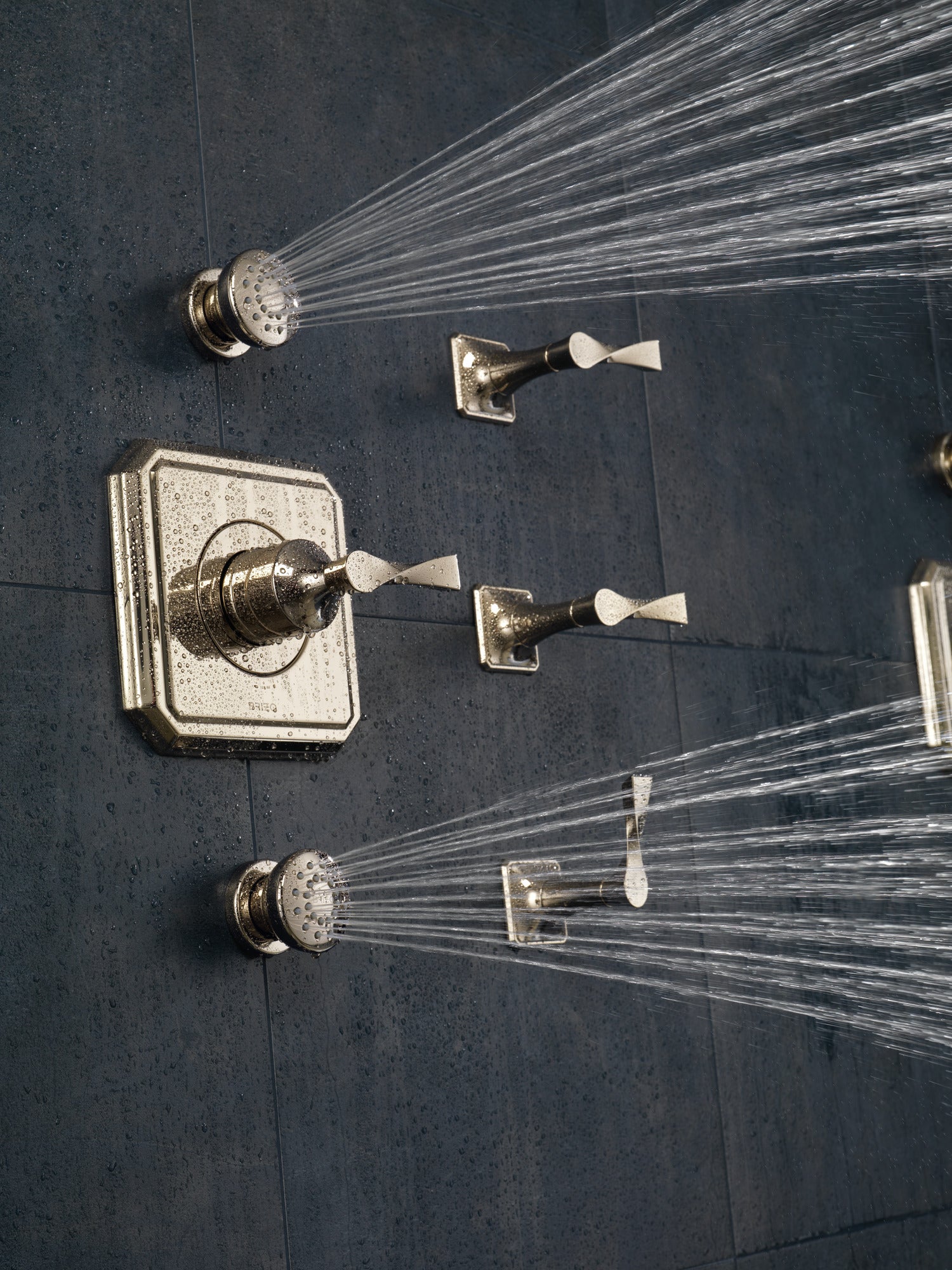 polished nickel body spray