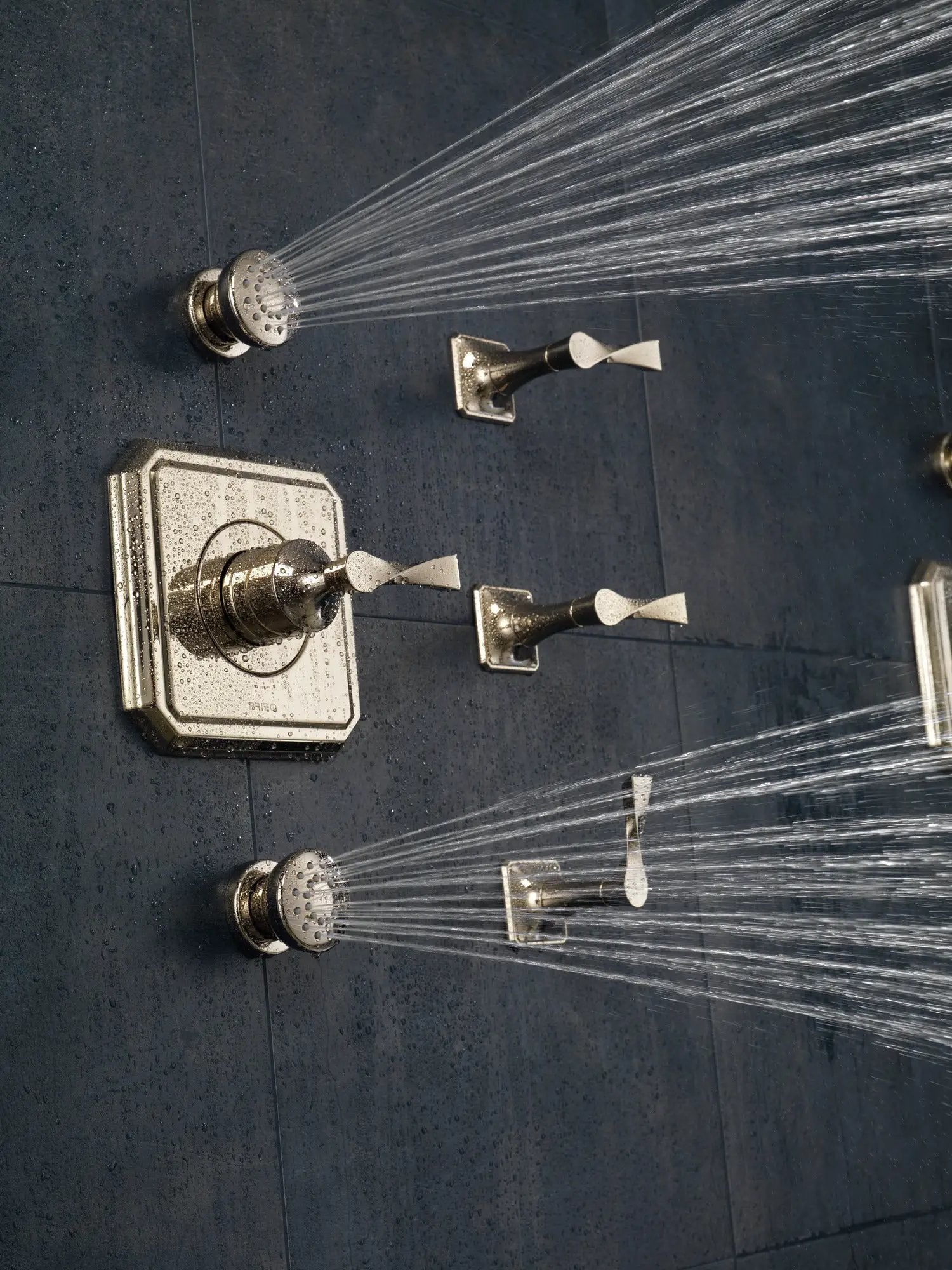 polished nickel body spray