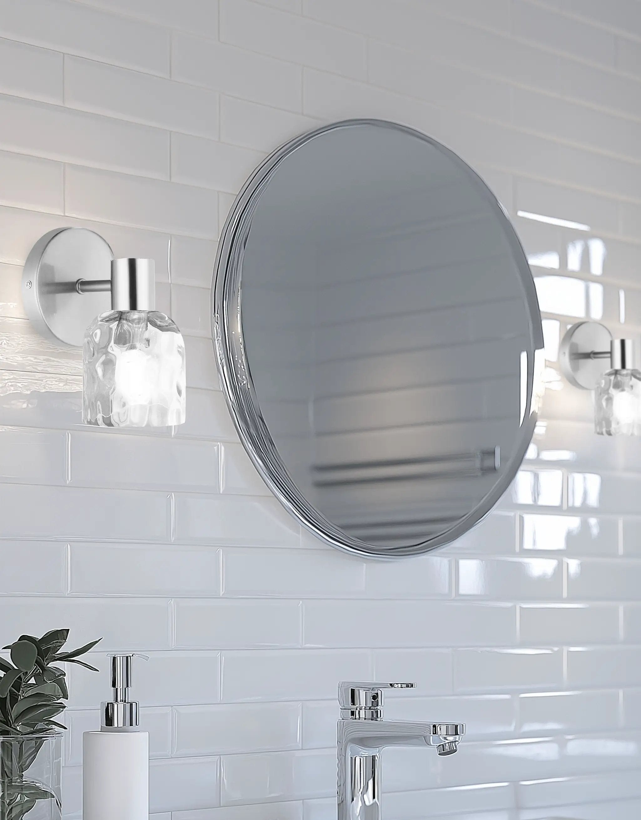 polished chrome wall mount