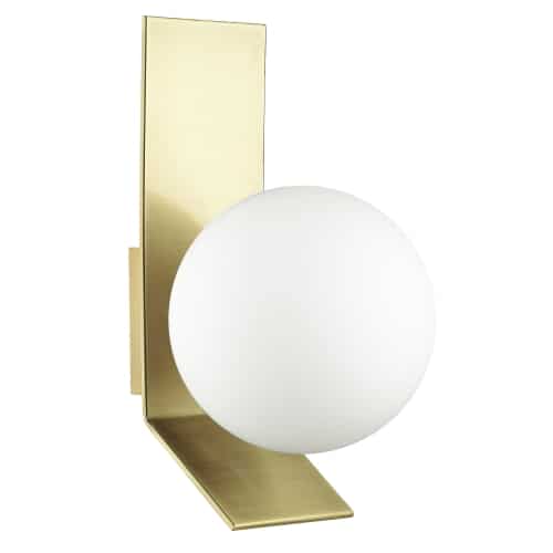 Dainolite 1 Light Halogen Wall Sconce with Opal White Glass