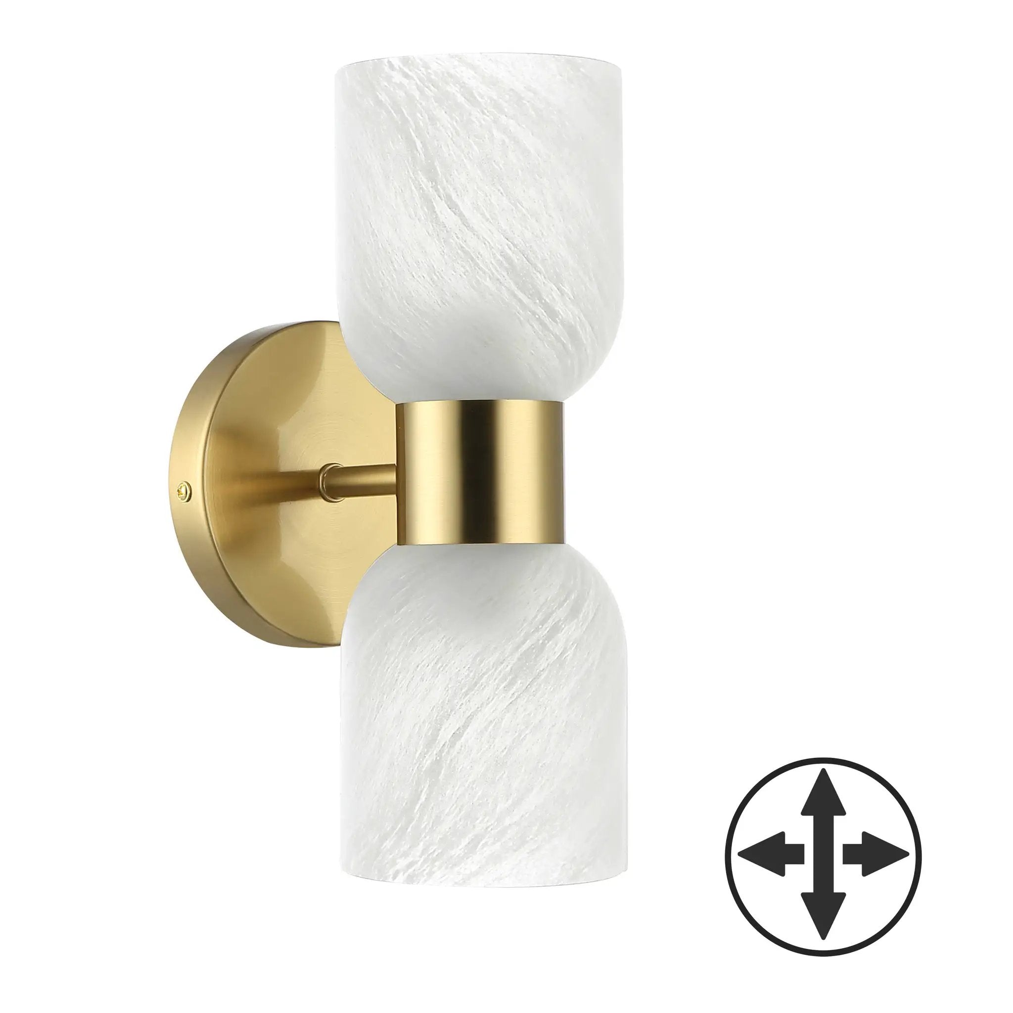 aged brass/faux alabaster wall sconce