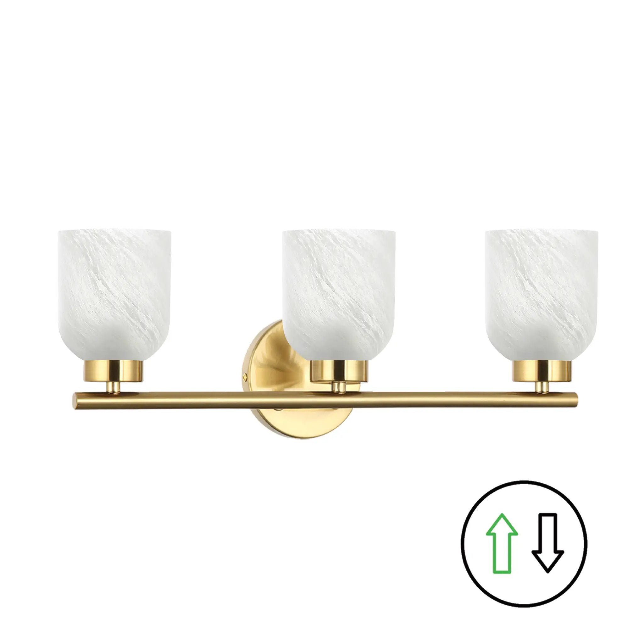 aged brass/faux alabaster wall sconce