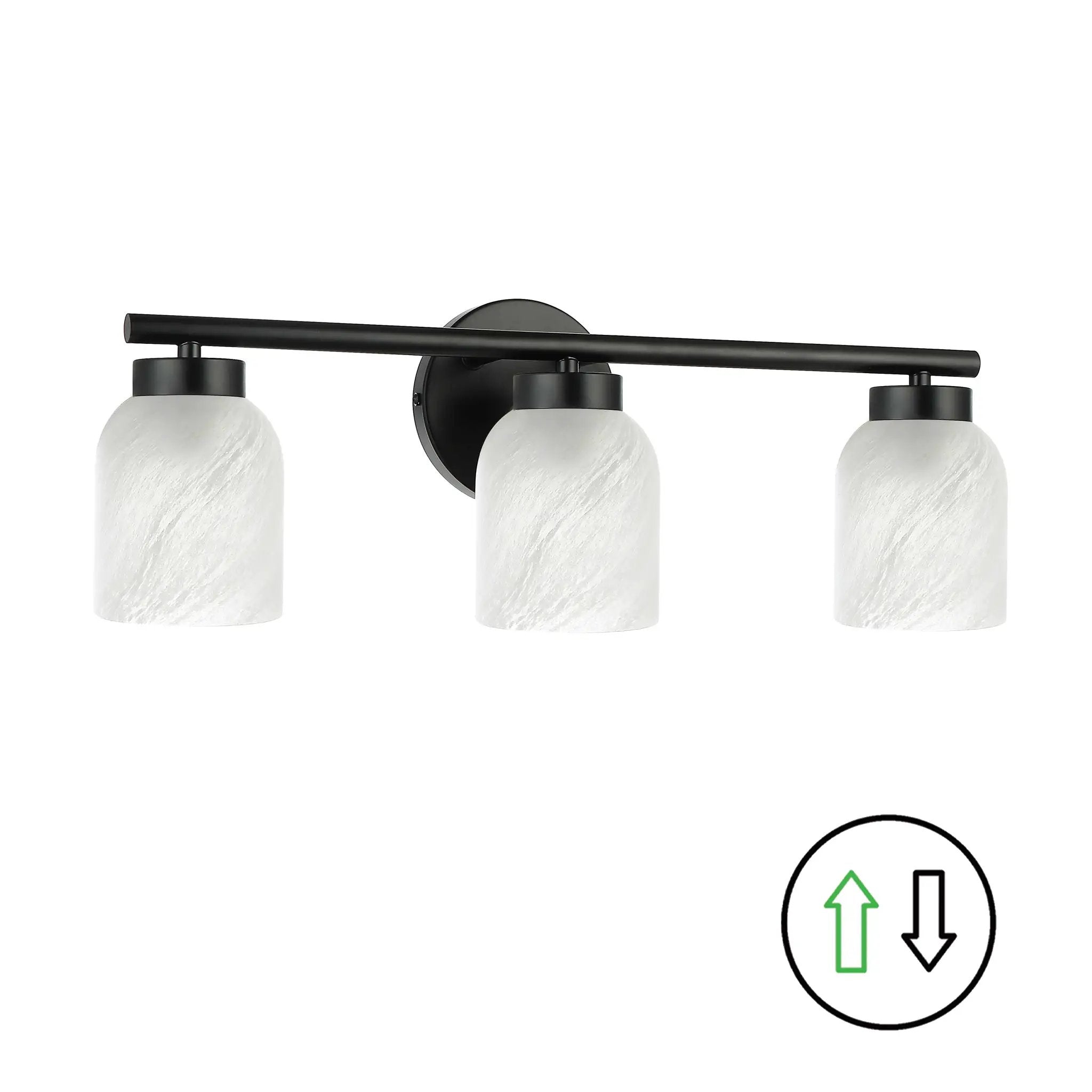 Dainolite 3 Light Vanity with Faux Alabaster by Dainolite