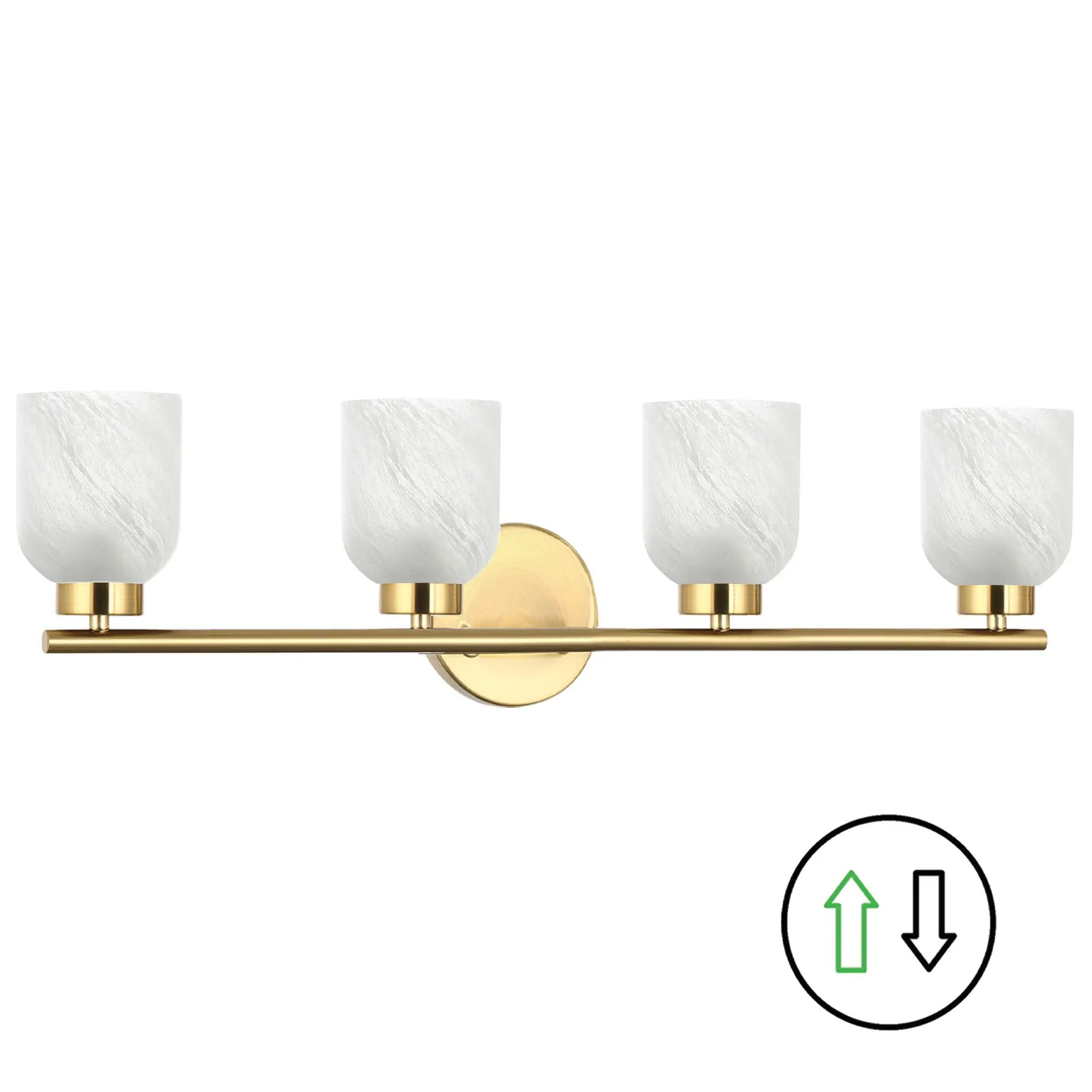 aged brass/faux alabaster wall sconce