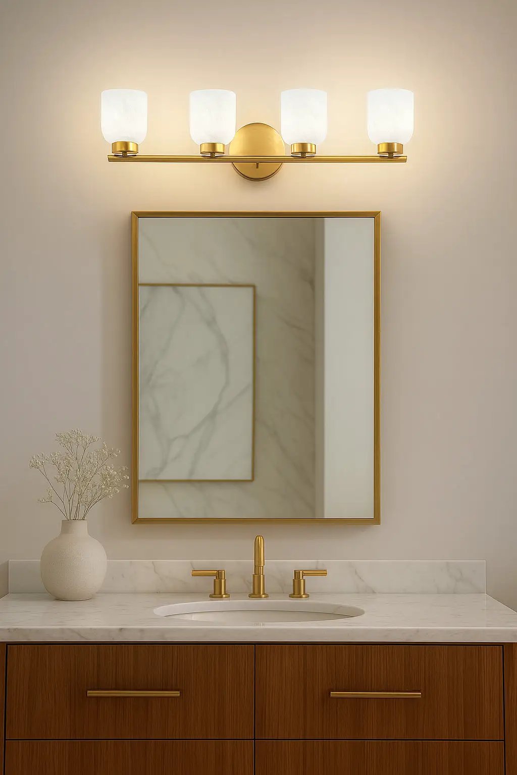 aged brass/faux alabaster wall sconce