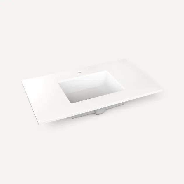 Robern Quartz Stone Vanity Top, 37"x 3/4"x 22"Center Undercounter Single Hole Sink by Robern