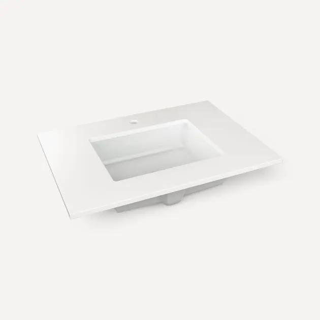 Robern Quartz Stone Vanity Top 31"x 3/4"x 22"Center Undercounter Single Hole Sink by Robern
