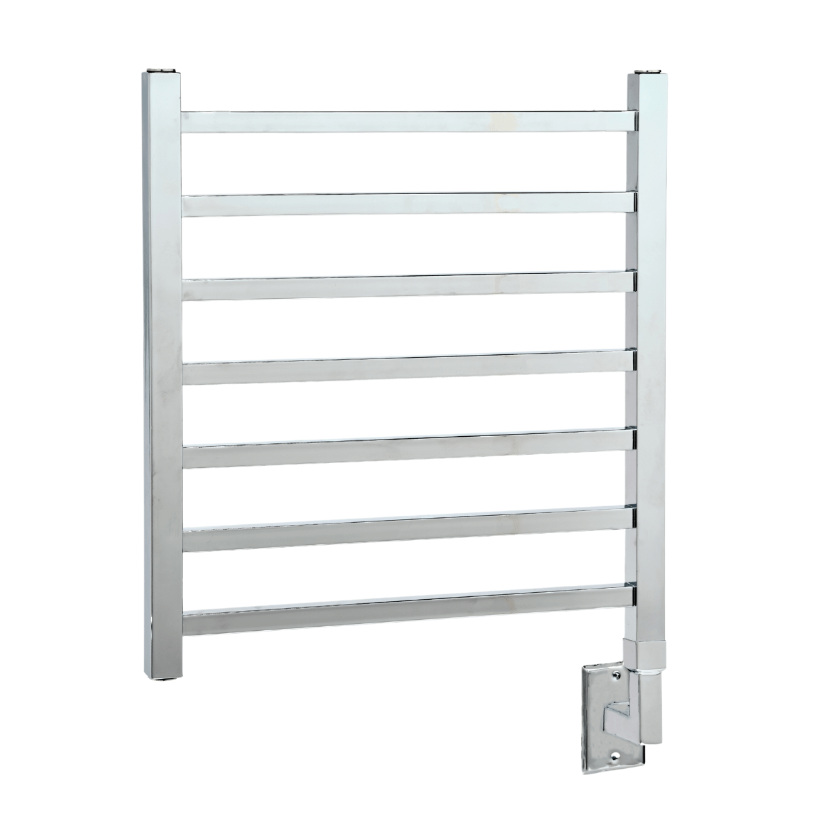 polished chrome towel warmer