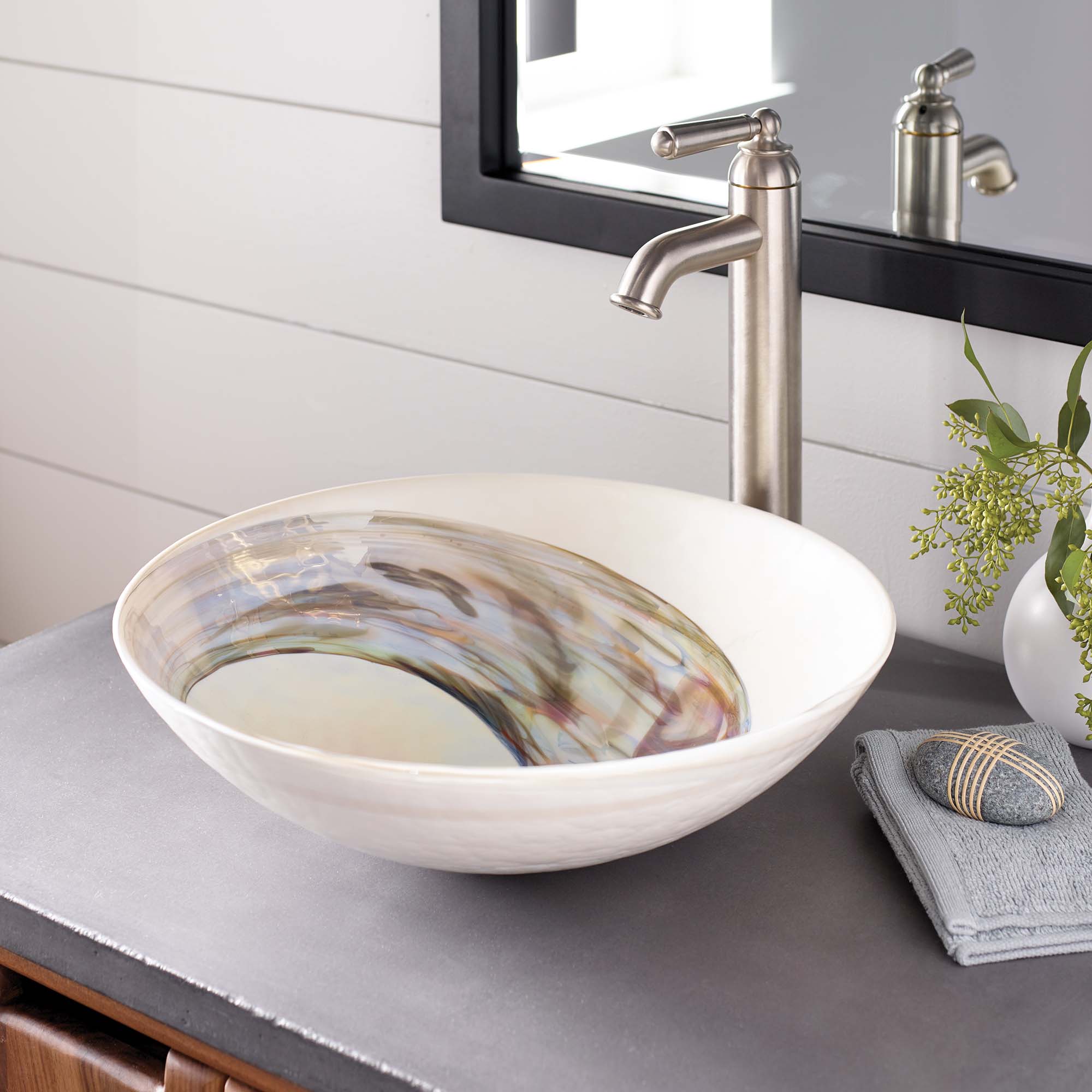 abalone bathroom sink