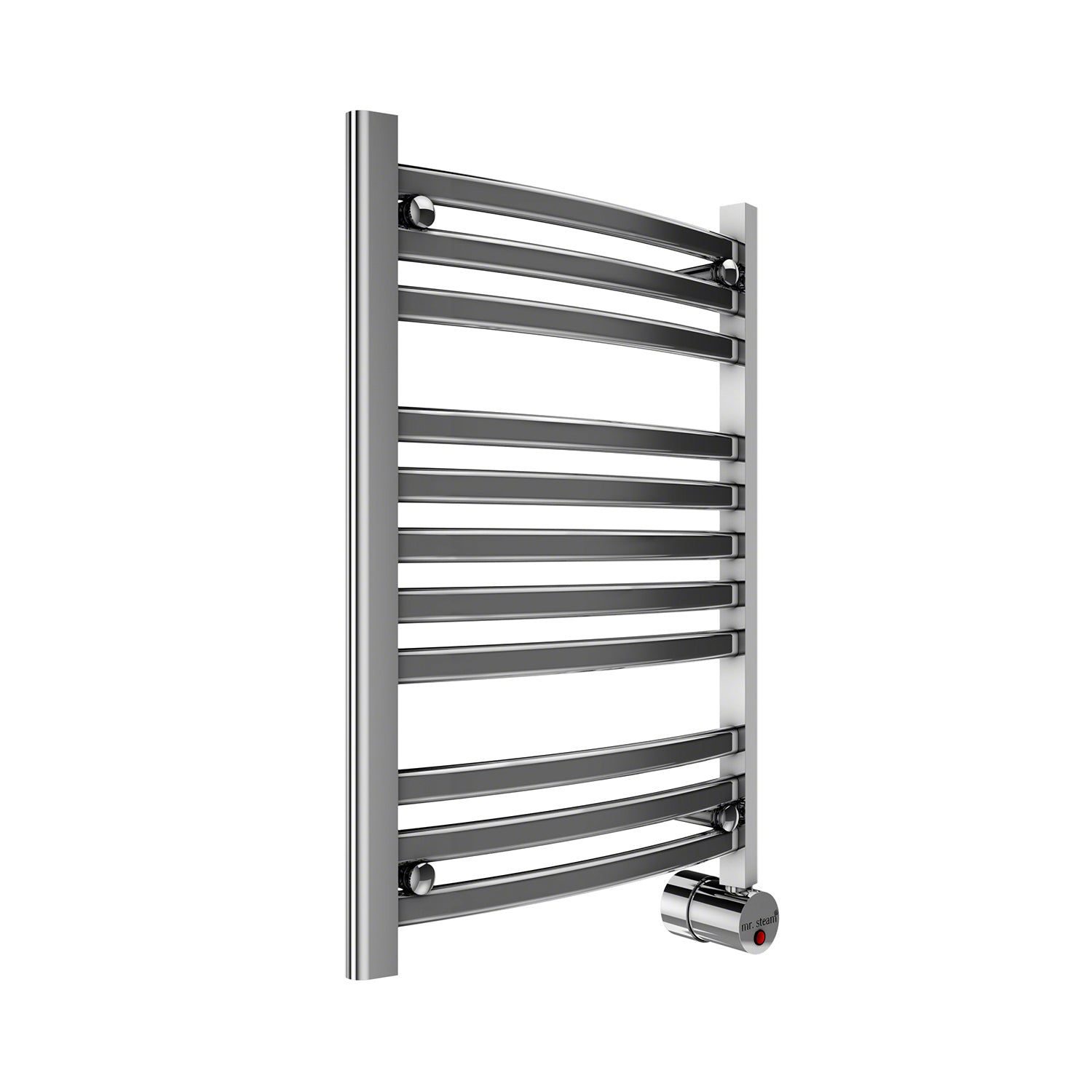 polished chrome towel warmer