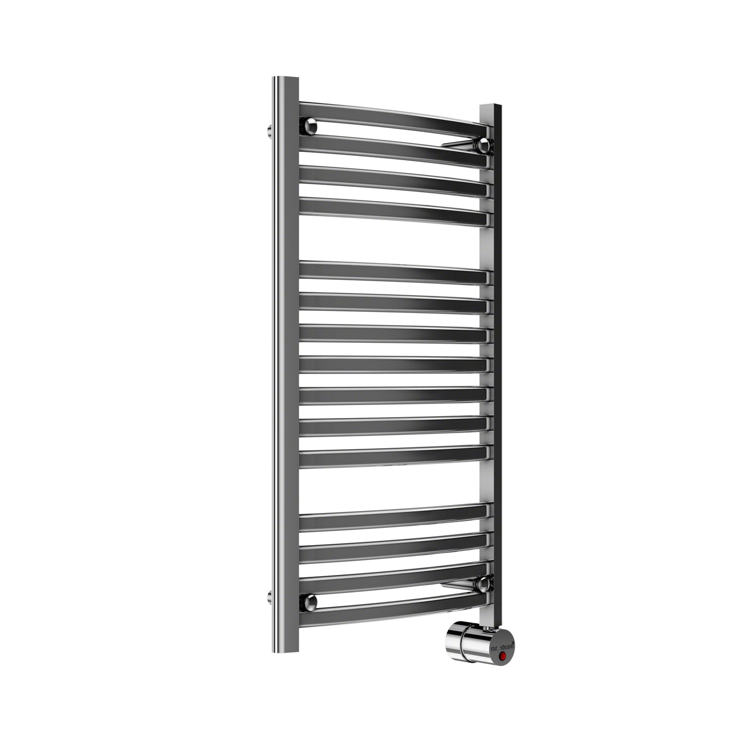 polished chrome towel warmer