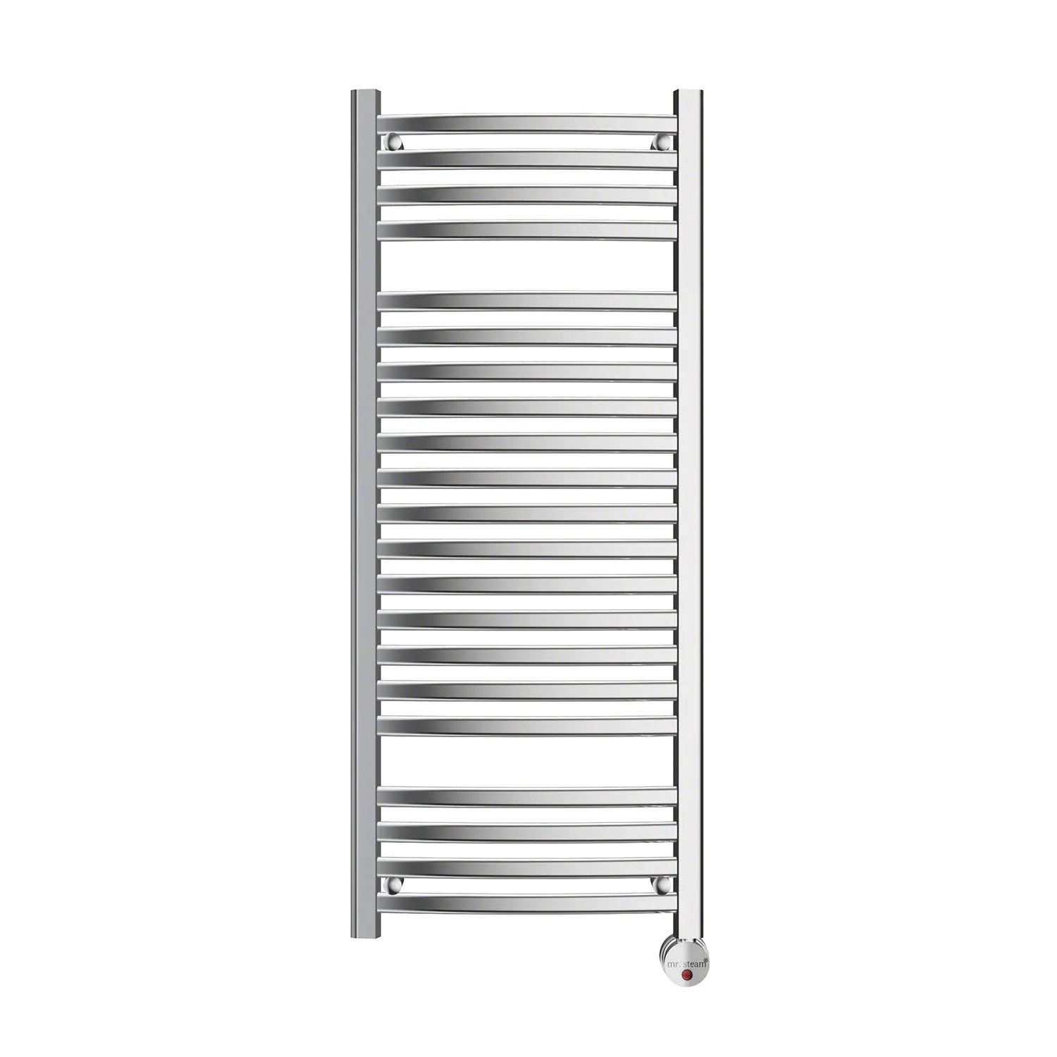 polished chrome towel warmer