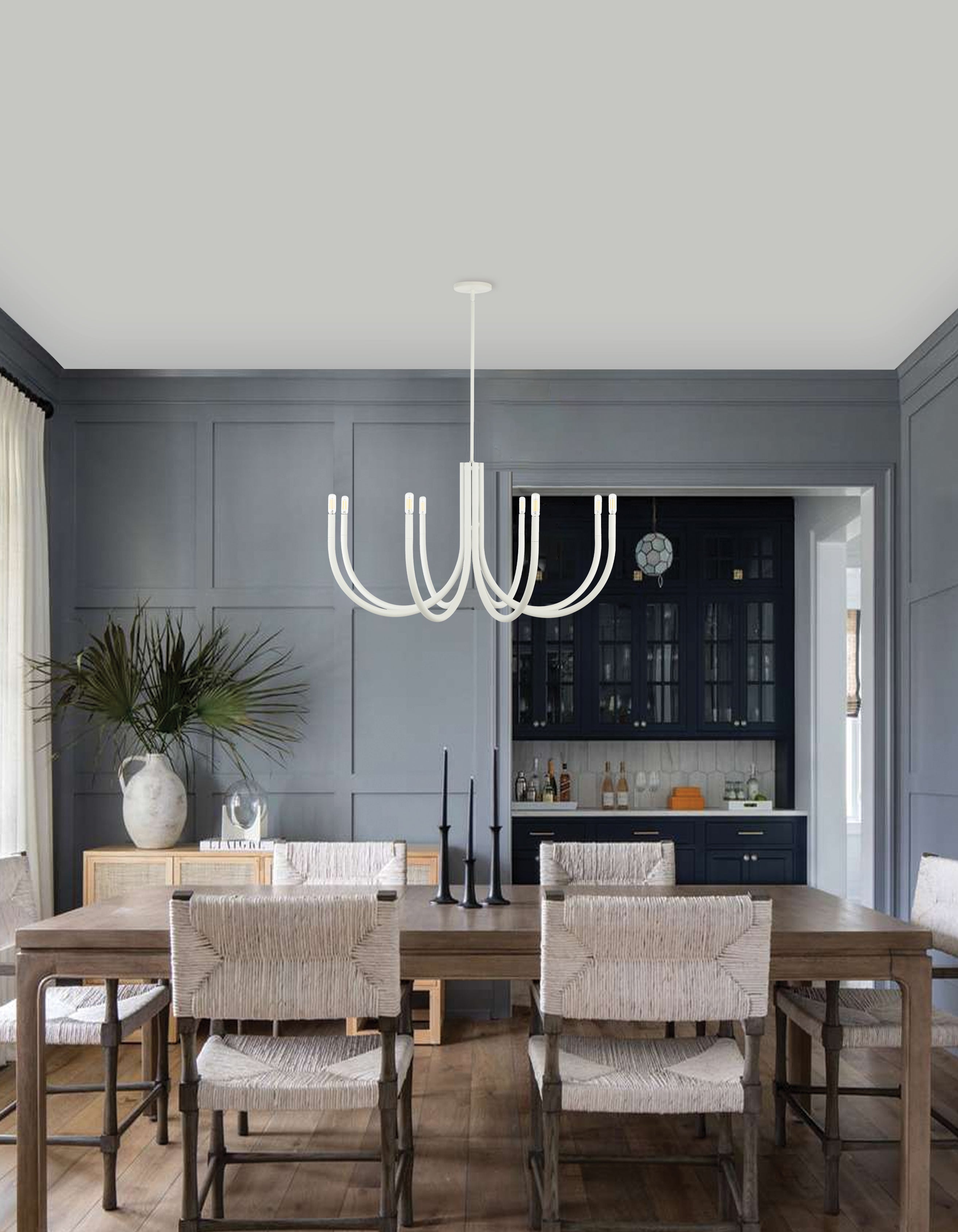 sand white chandeliers