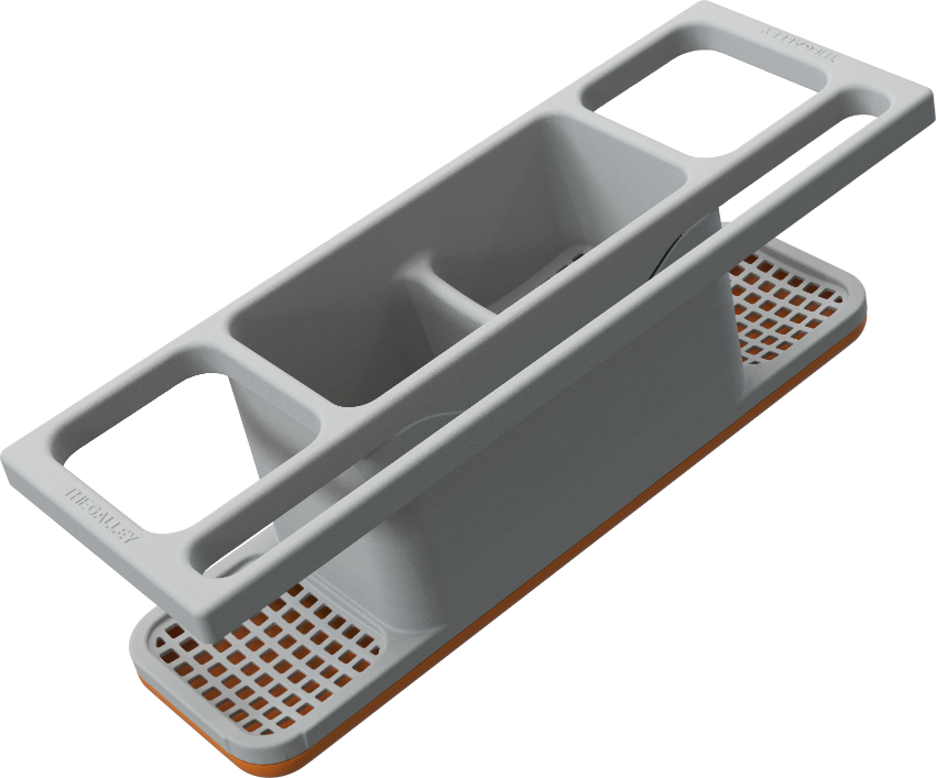 exclusive gray resin wash caddy