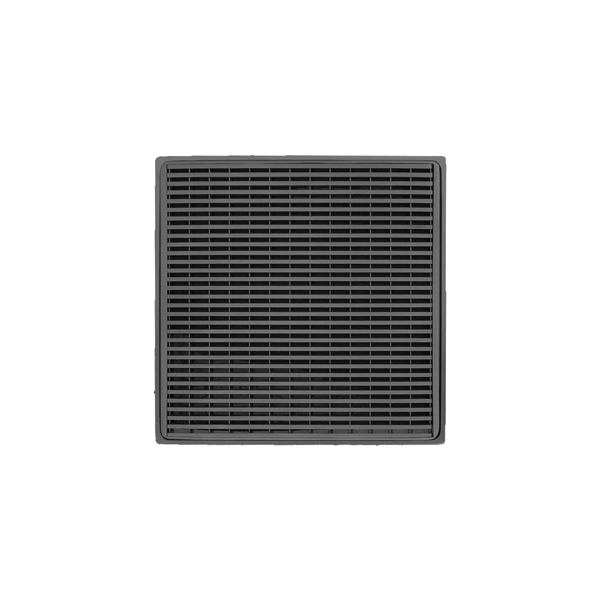 Infinity Drain 4" x 4" WD 4 Complete Kit with Wedge Wire Pattern Decorative Plate with PVC Drain Body, 2" Outlet