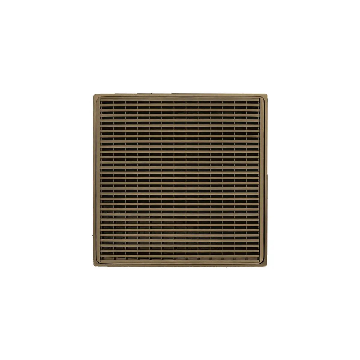 Infinity Drain 4" x 4" WD 4 Complete Kit with Wedge Wire Pattern Decorative Plate with PVC Drain Body, 2" Outlet by Infinity Drain
