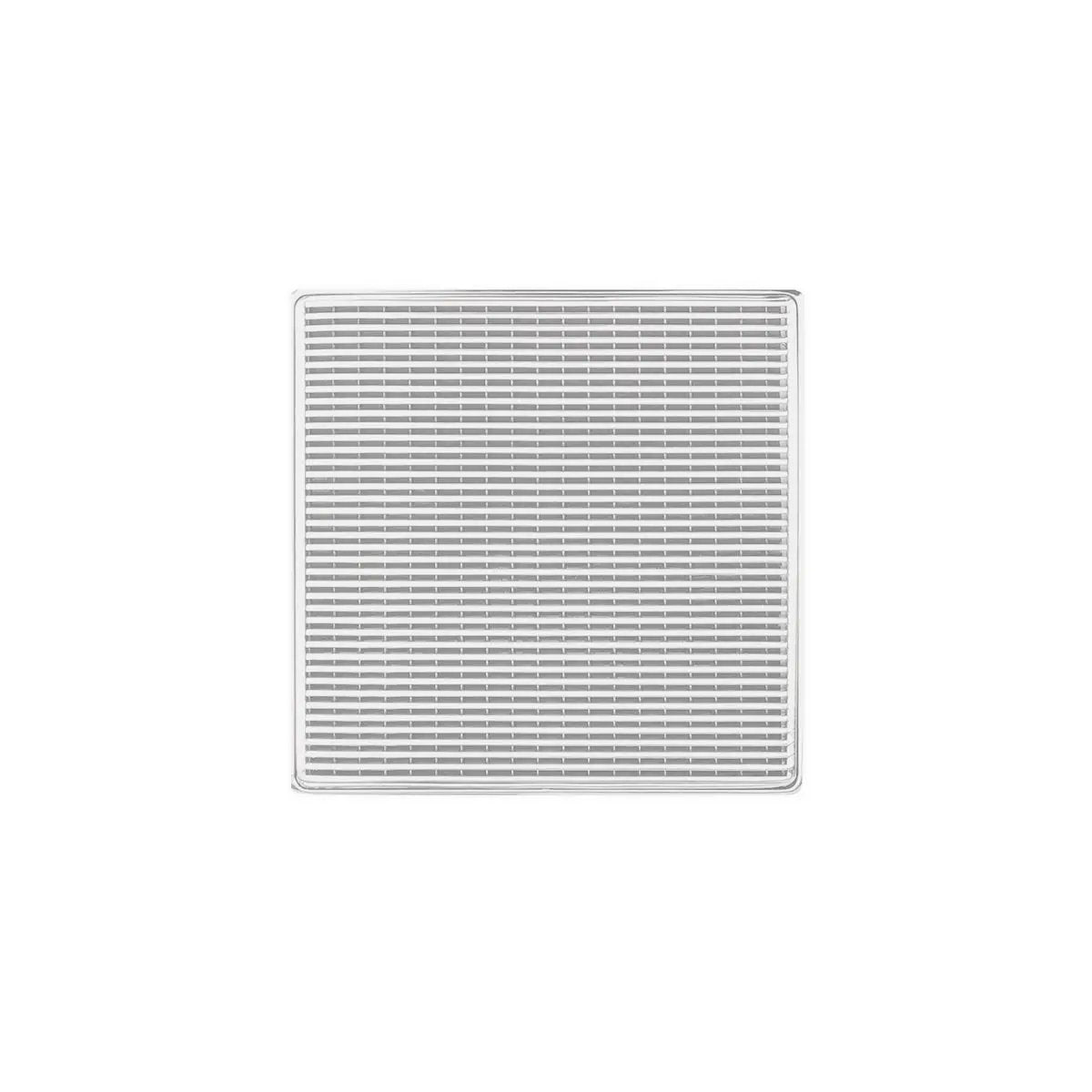 Infinity Drain 5" x 5" WD 5 Complete Kit with Wedge Wire Pattern Decorative Plate with Cast Iron Drain Body, 2" Outlet by Infinity Drain