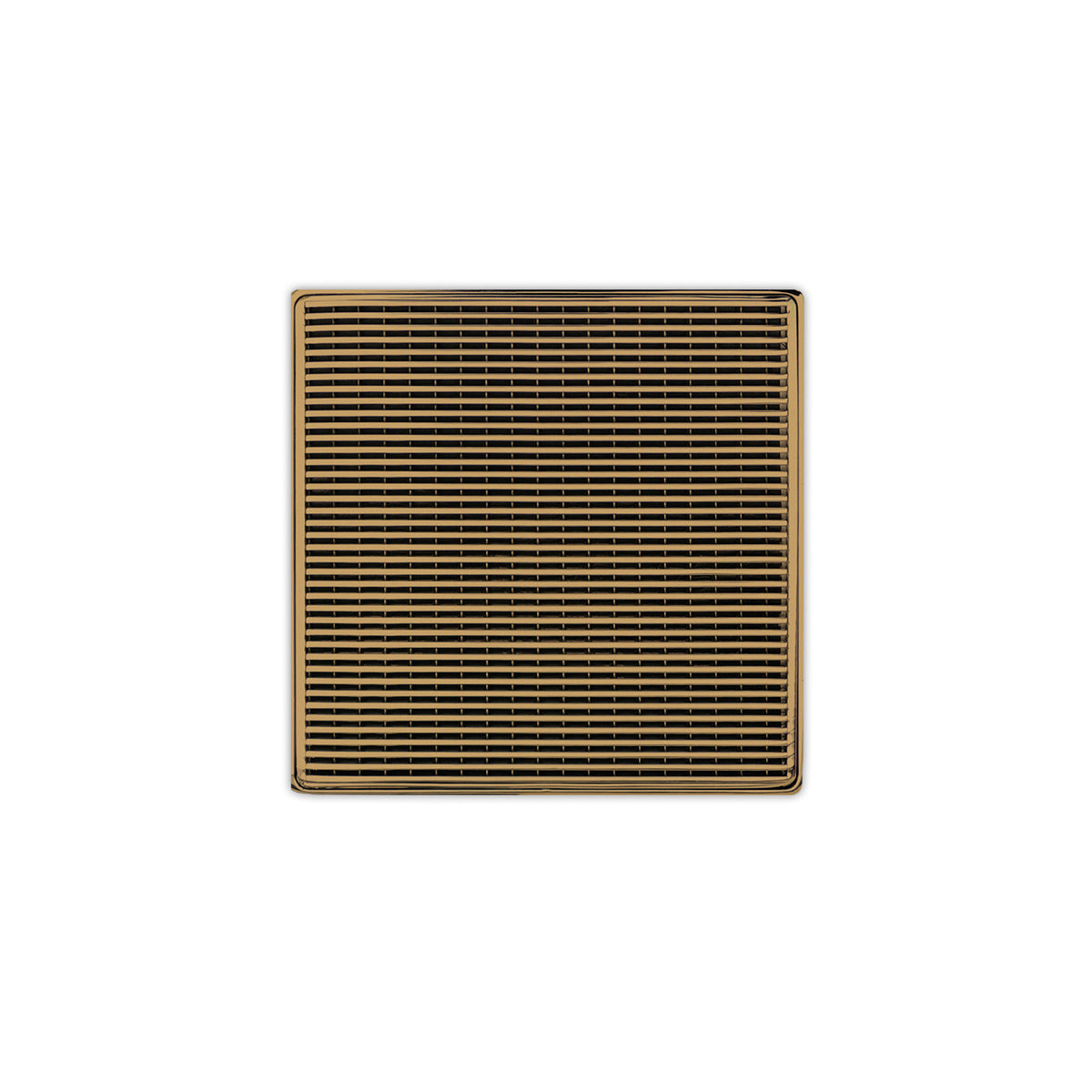 Infinity Drain 5" x 5" WD 5 High Flow Complete Kit with Wedge Wire Pattern Decorative Plate with Cast Iron Drain Body, 3" No-Hub Outlet by Infinity Drain