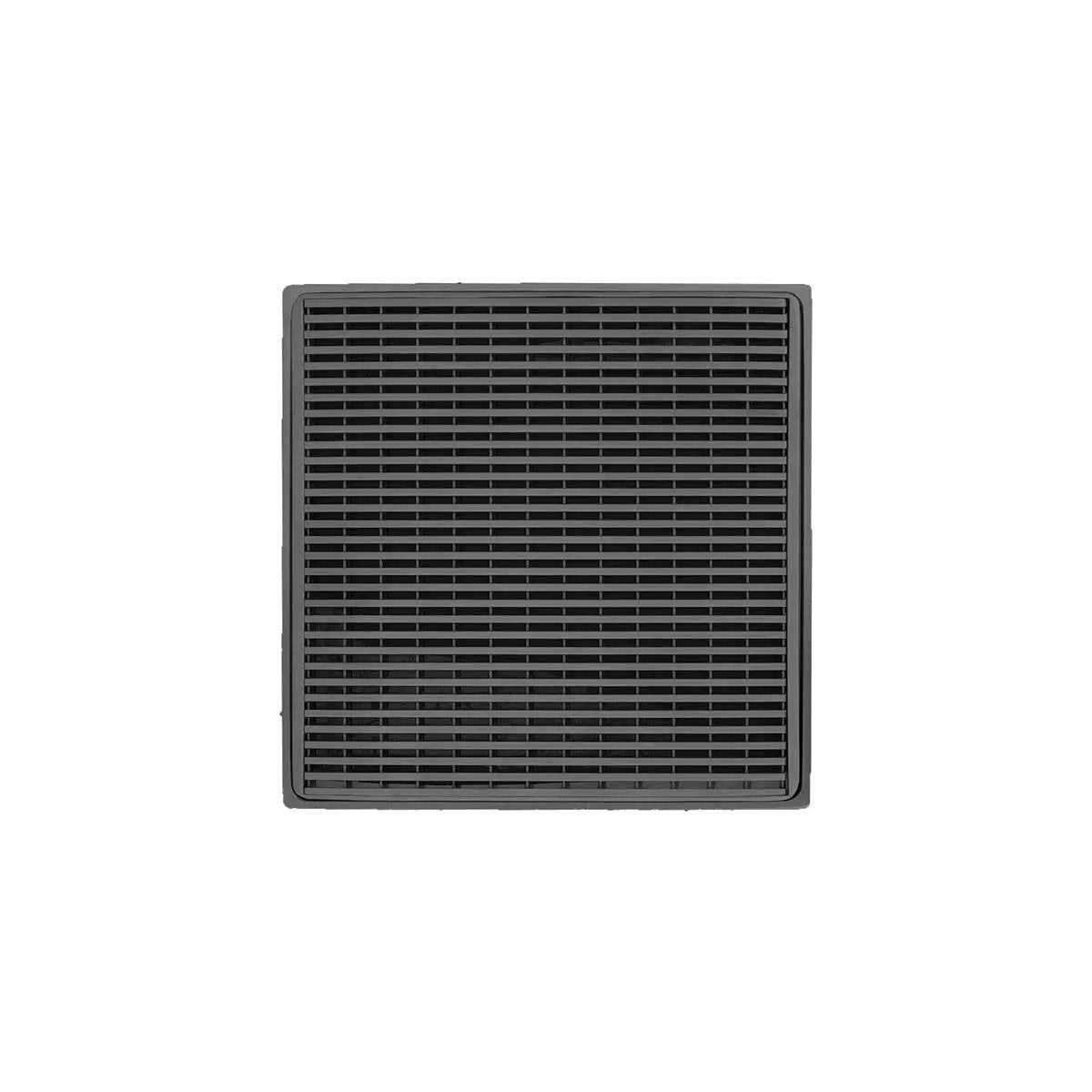 Infinity Drain 4" x 4" WDB 4 Complete Kit with Wedge Wire Pattern Decorative Plate with ABS Bonded Flange Drain Body, 2", 3" and 4" Outlet by Infinity Drain