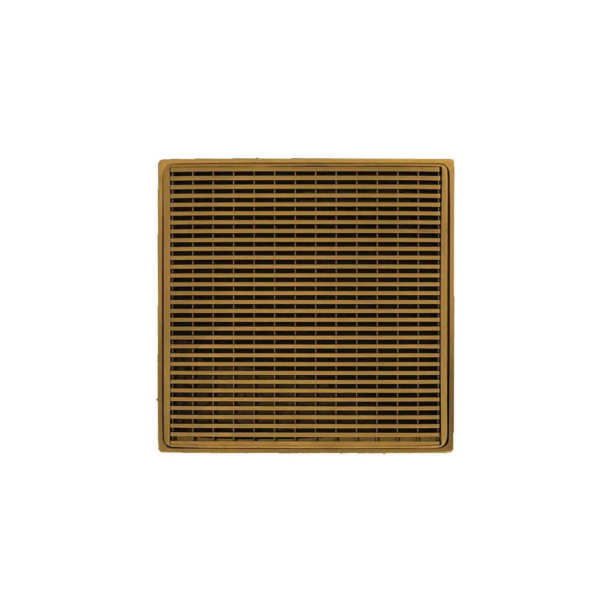 Infinity Drain 4" x 4" WDB 4 Complete Kit with Wedge Wire Pattern Decorative Plate with ABS Bonded Flange Drain Body, 2", 3" and 4" Outlet by Infinity Drain