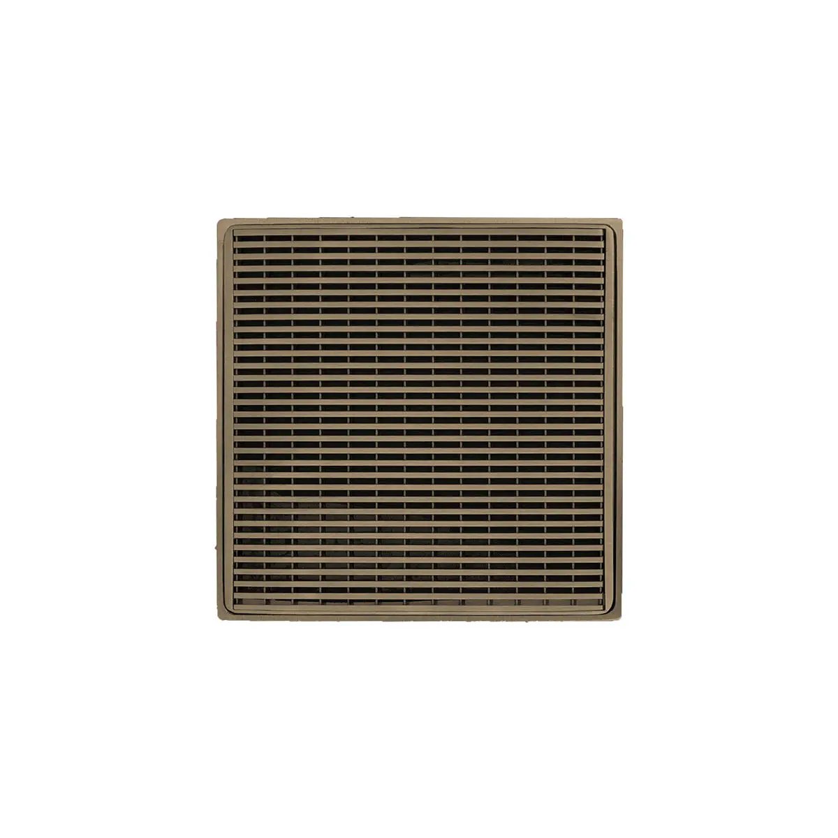 Infinity Drain 4" x 4" WDB 4 Complete Kit with Wedge Wire Pattern Decorative Plate with ABS Bonded Flange Drain Body, 2", 3" and 4" Outlet by Infinity Drain
