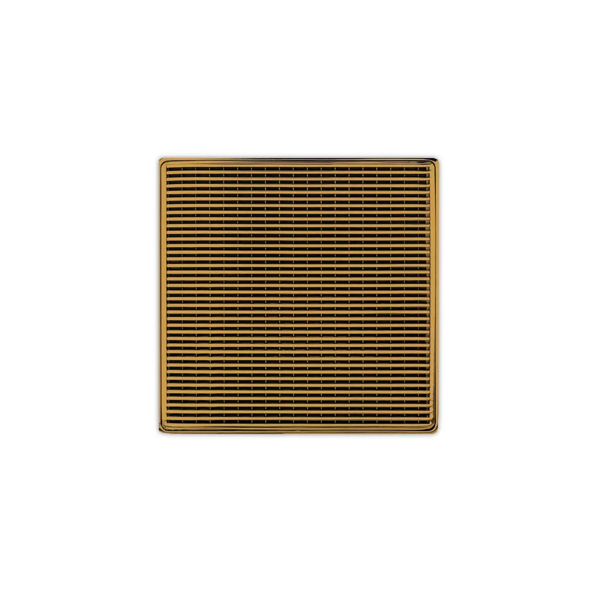 Infinity Drain 5" x 5" WDB 5 Complete Kit with Wedge Wire Pattern Decorative Plate with Stainless Steel Bonded Flange Drain Body, 2" No Hub Outlet by Infinity Drain