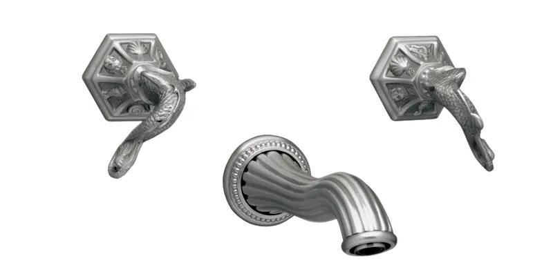 polished chrome lavatory set