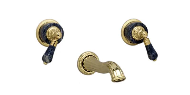 polished brass lavatory set