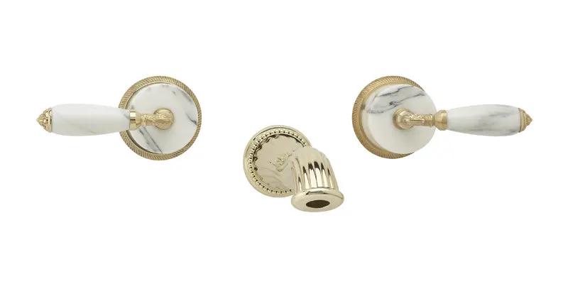 polished brass lavatory set