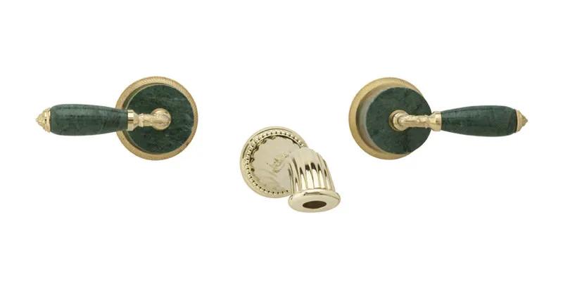 polished brass lavatory set