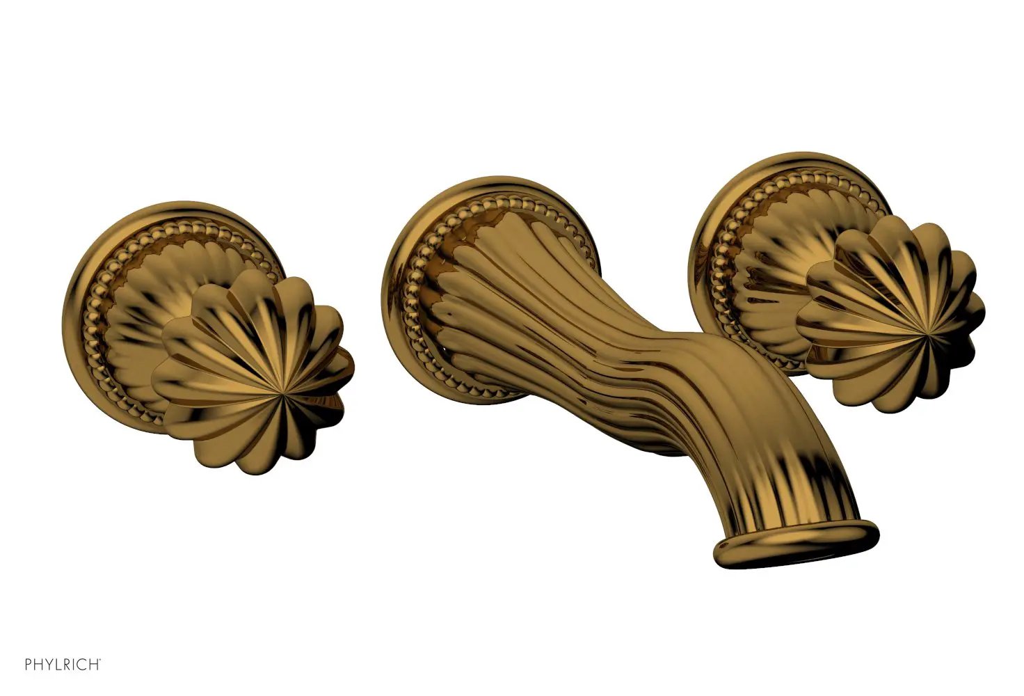 Phylrich GEORGIAN & BARCELONA Wall Lavatory Set Round Handles by Phylrich