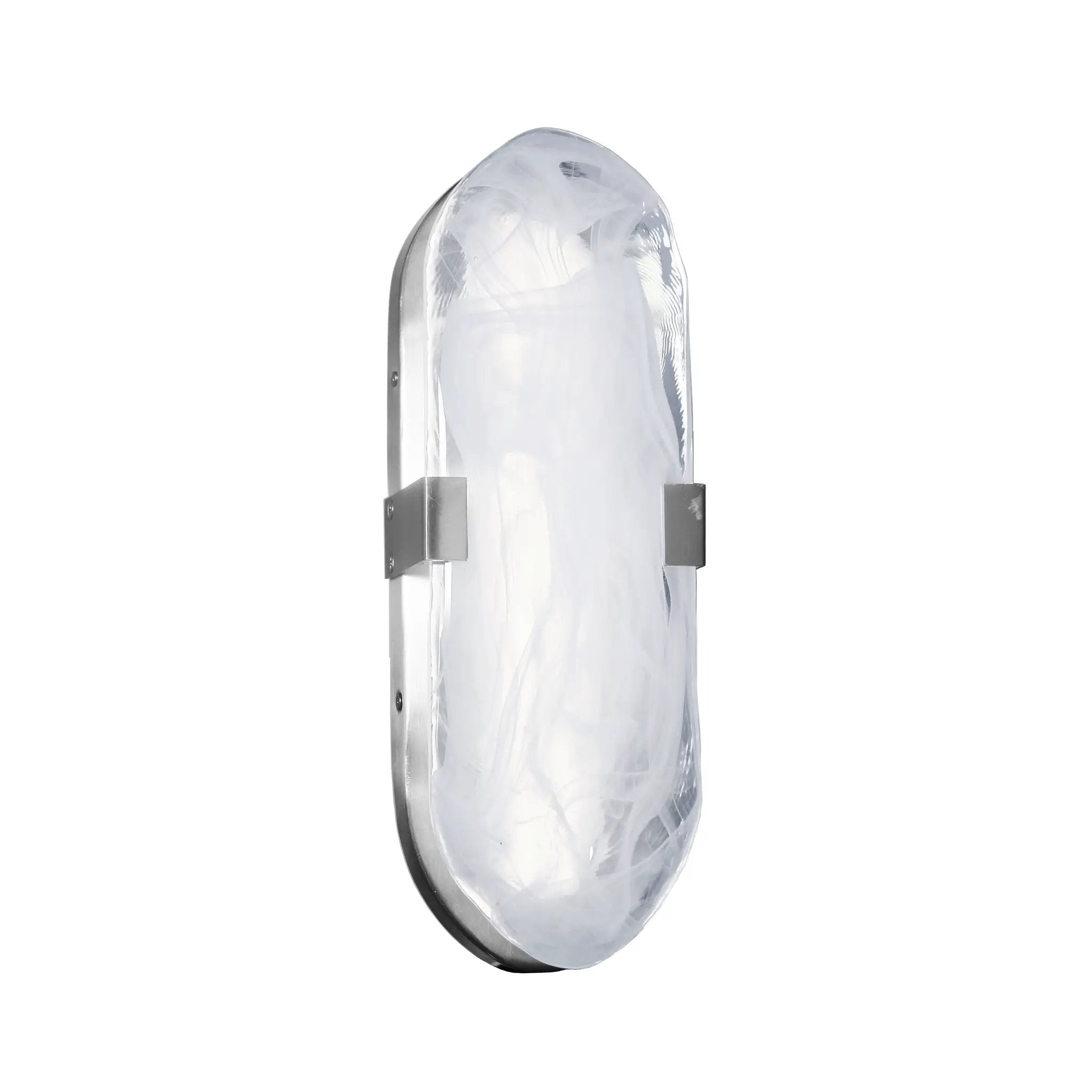 polished chrome wall sconce