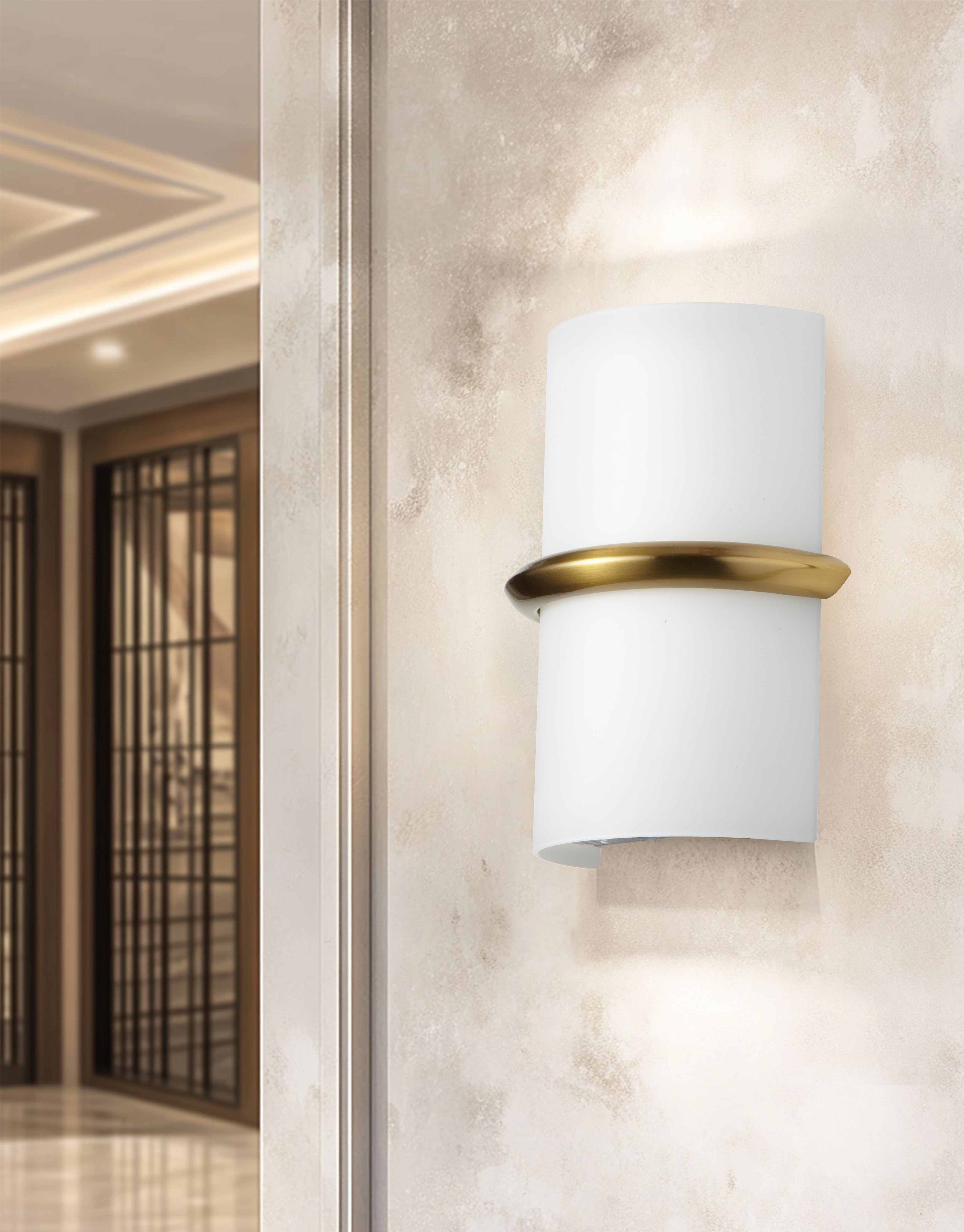 aged brass wall mount