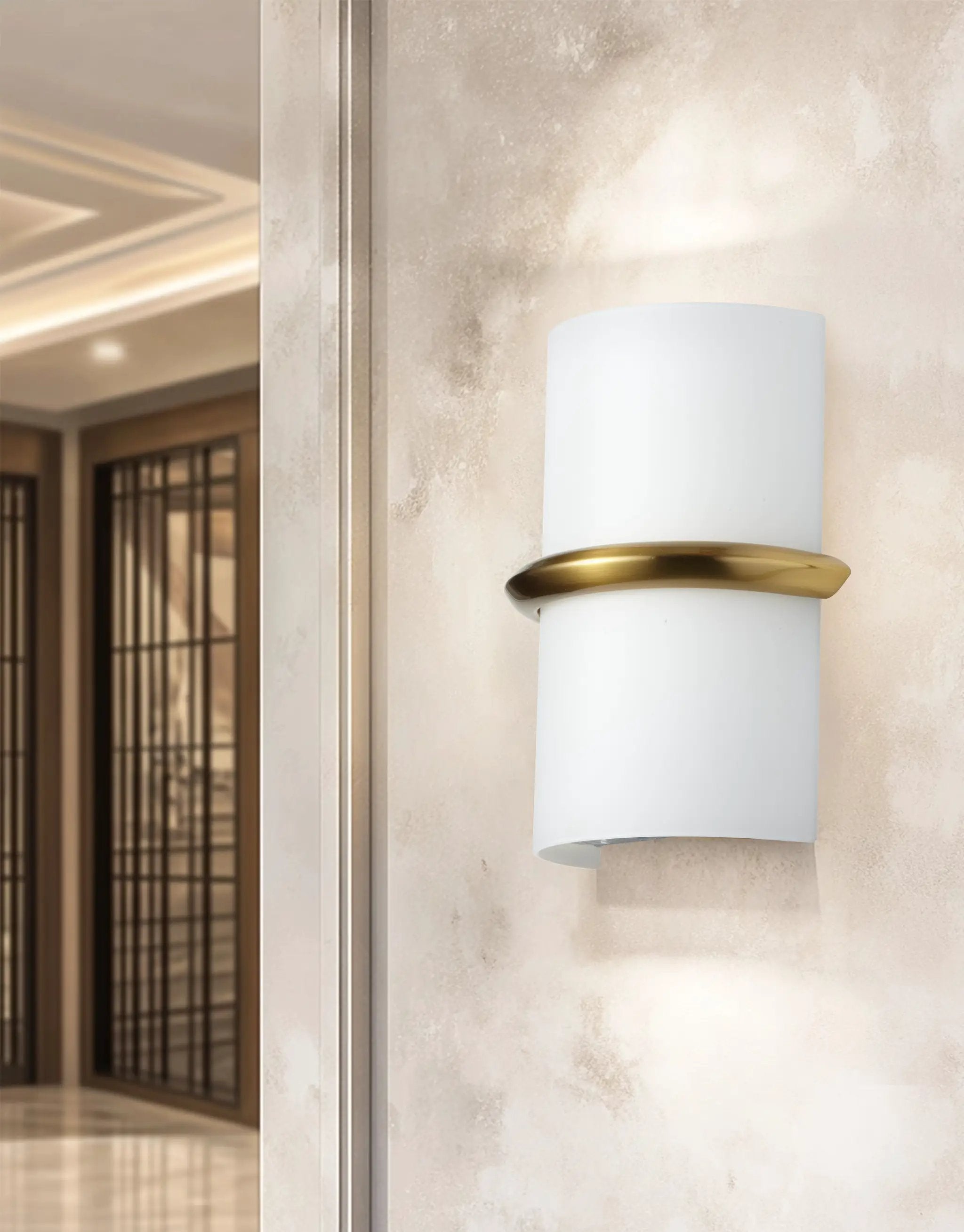 aged brass wall mount