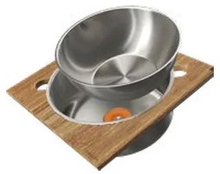 The Galley Lower Tier Corner Wash and Serve Set with Wash Basin and Large Serving Bowl, Platform by The Galley