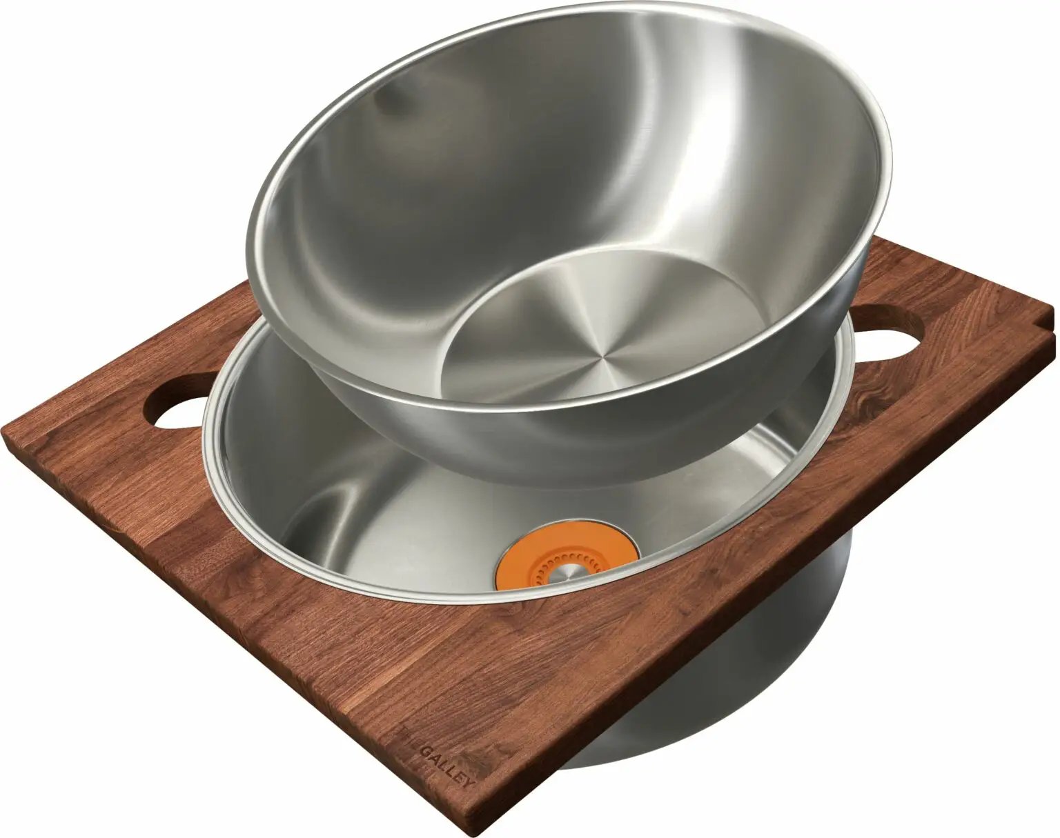 The Galley Lower Tier Corner Wash and Serve Set with Wash Basin and Large Serving Bowl, Platform by The Galley