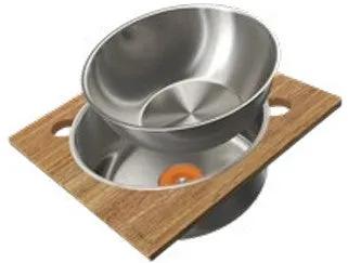 The Galley Dual Tier Wash and Serve Set with Wash Basin and Large Serving Bowl, Platform by The Galley