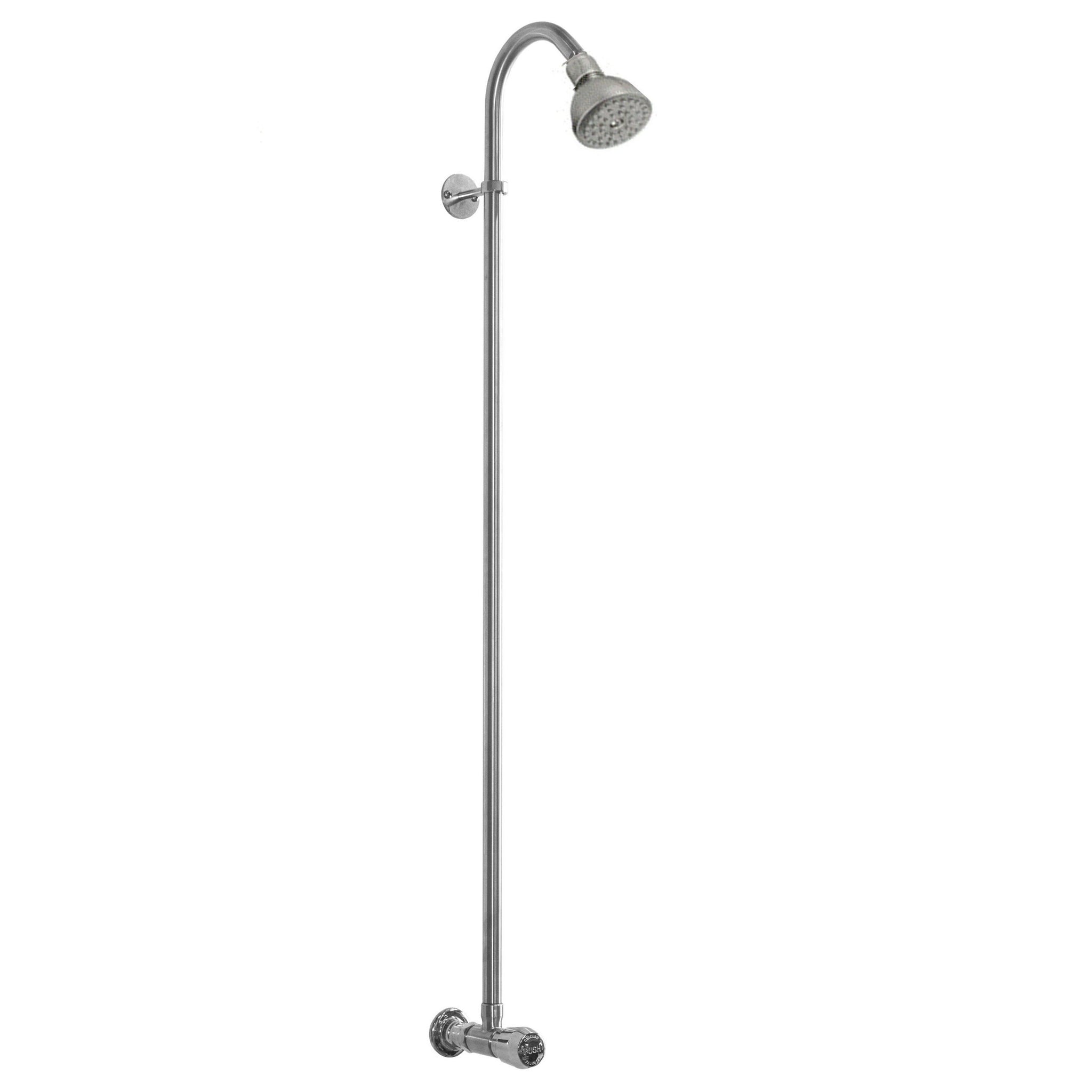 Outdoor Shower Company Wall Mount Single Supply Shower ADA Metered V