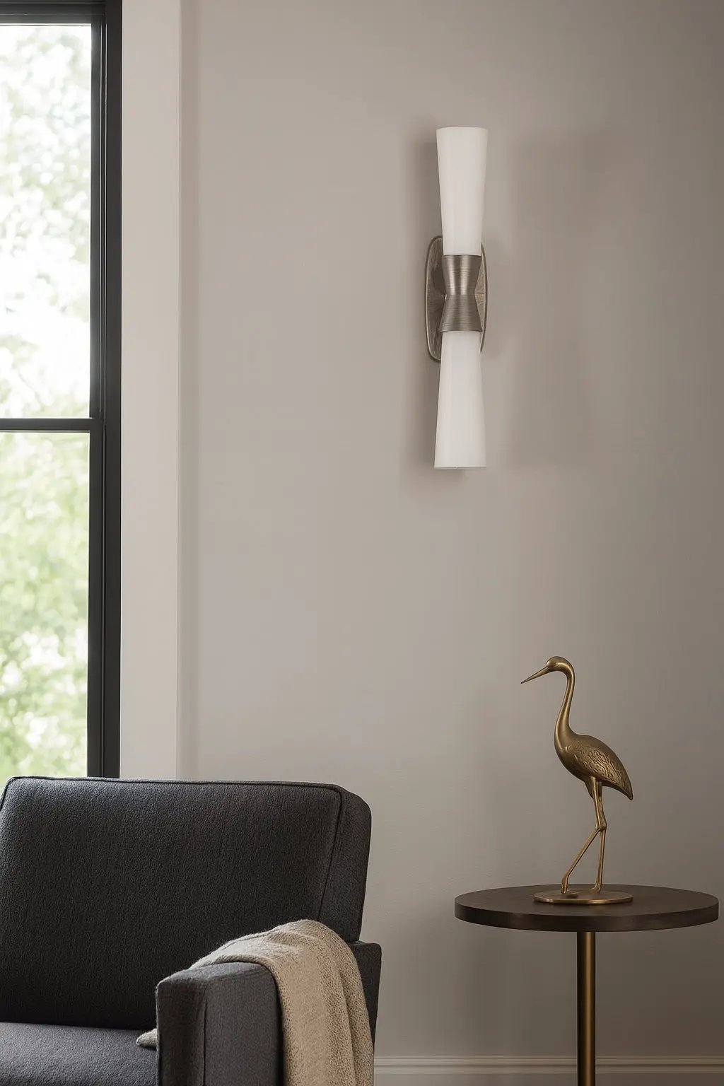 silver wall sconce