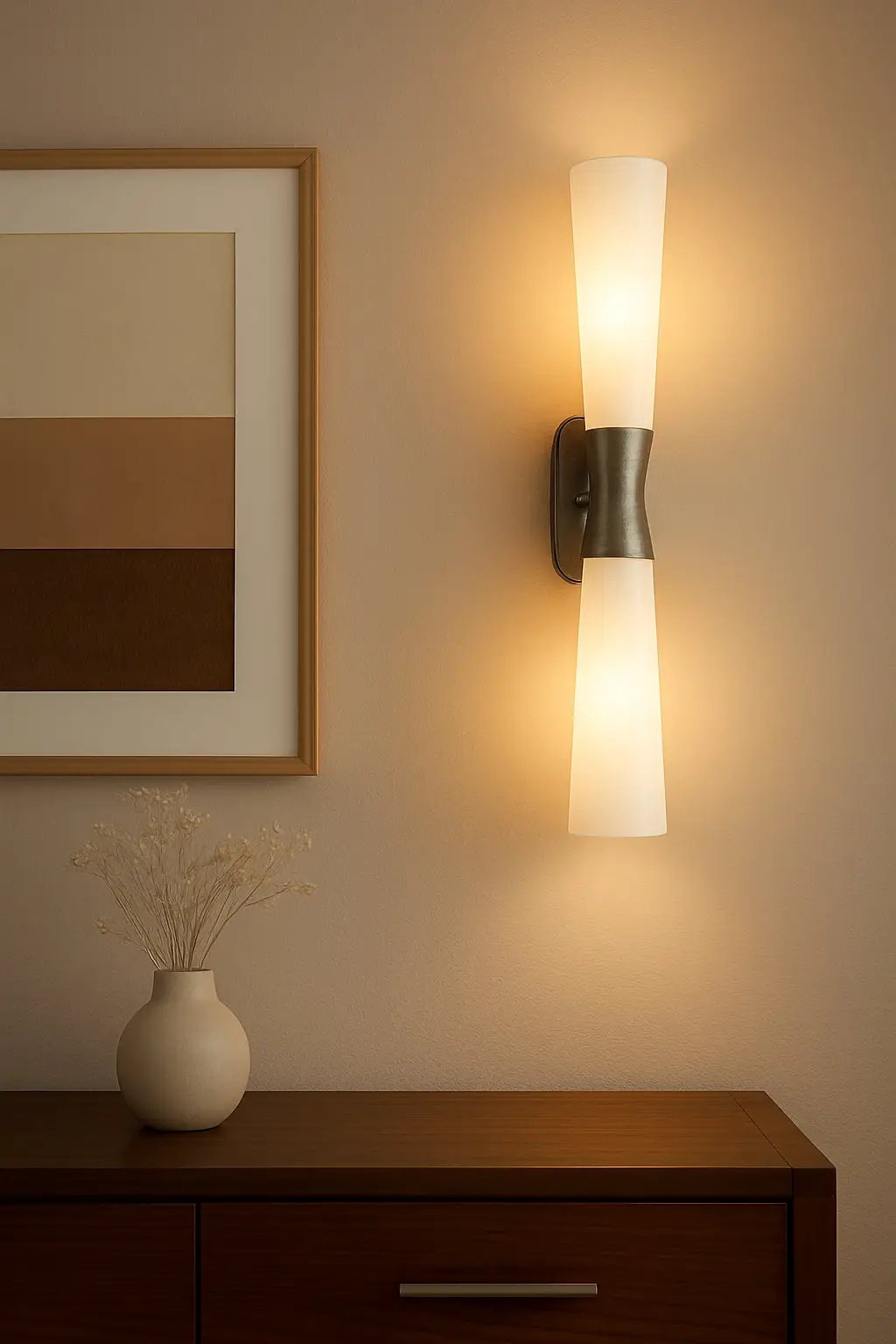 silver wall sconce
