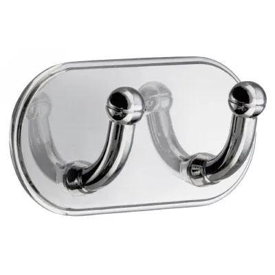 polished chrome double hook
