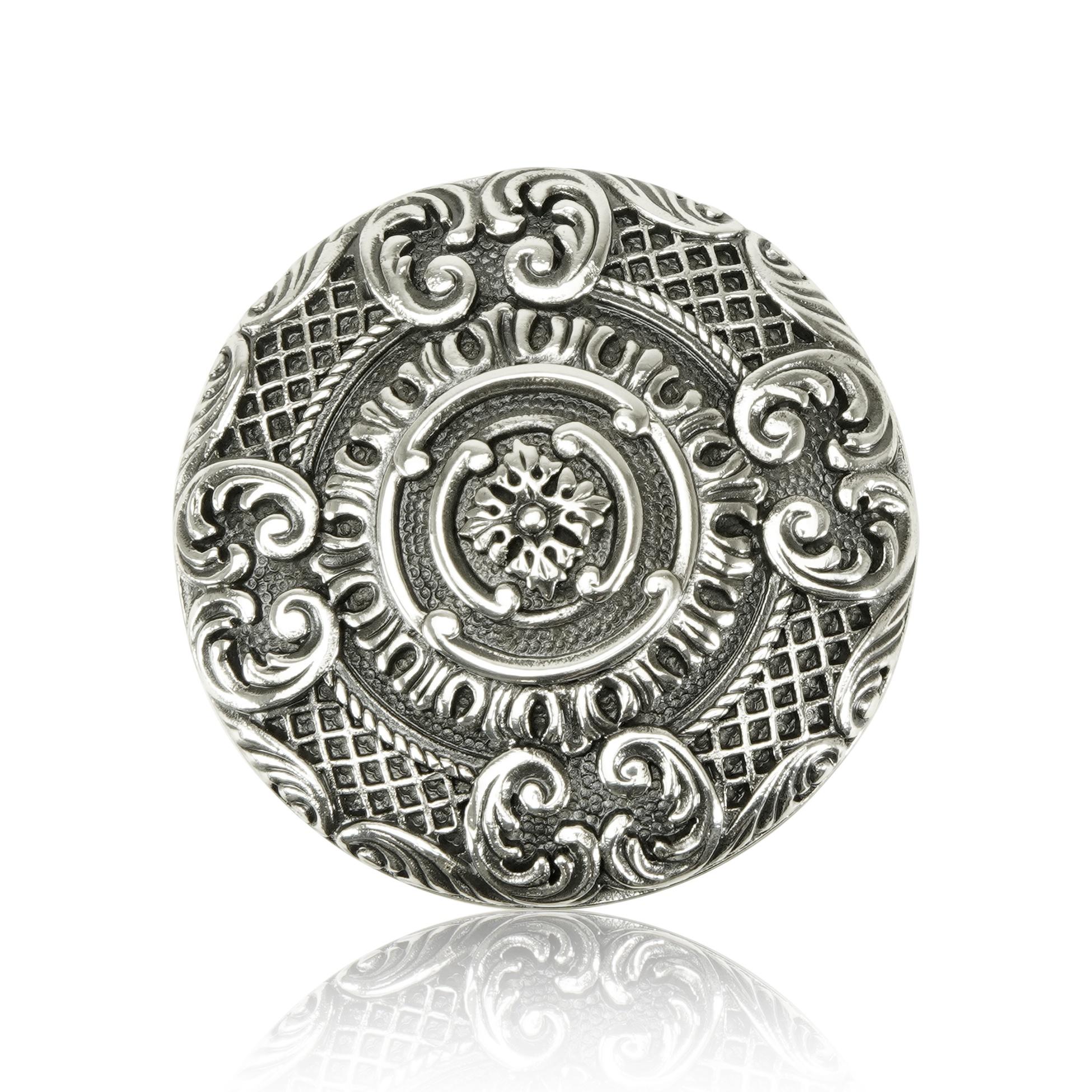 burnish silver knob