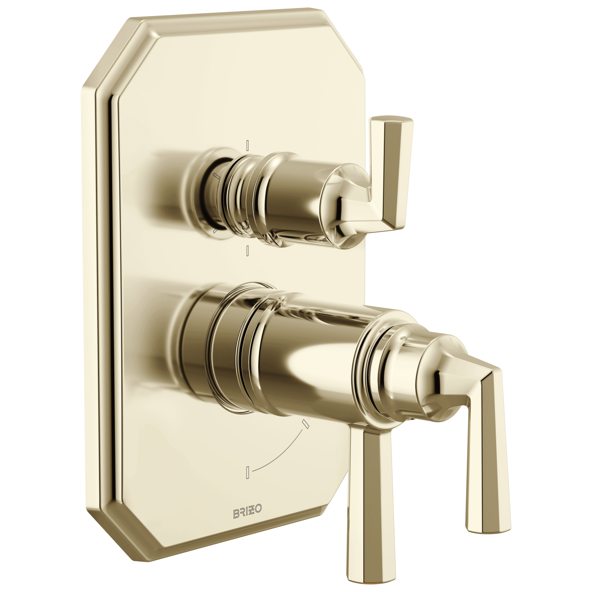 Brizo Beauclere TempAssure Thermostatic Valve with Integrated 6-Function Diverter Trim by Brizo