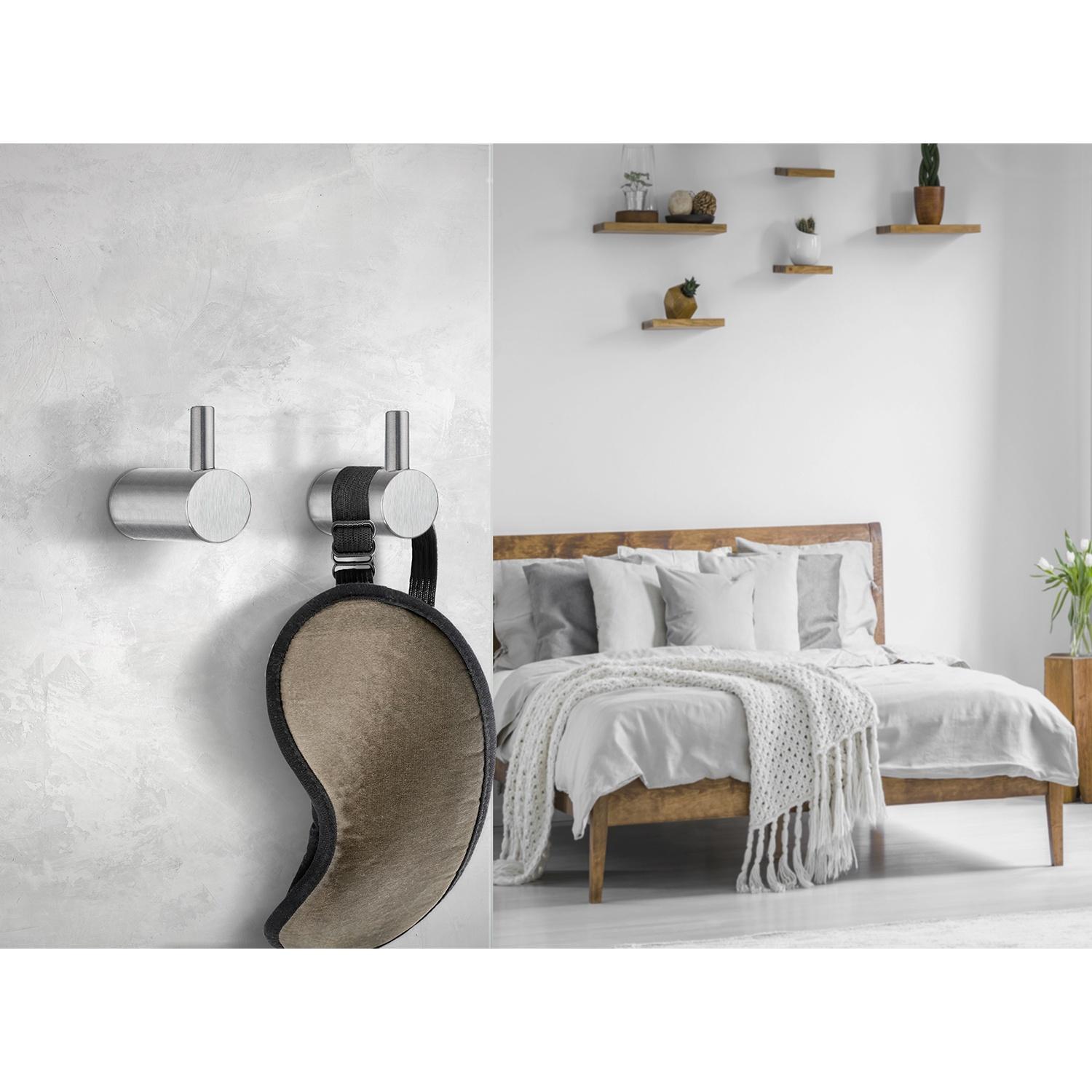 brushed stainless steel single hook