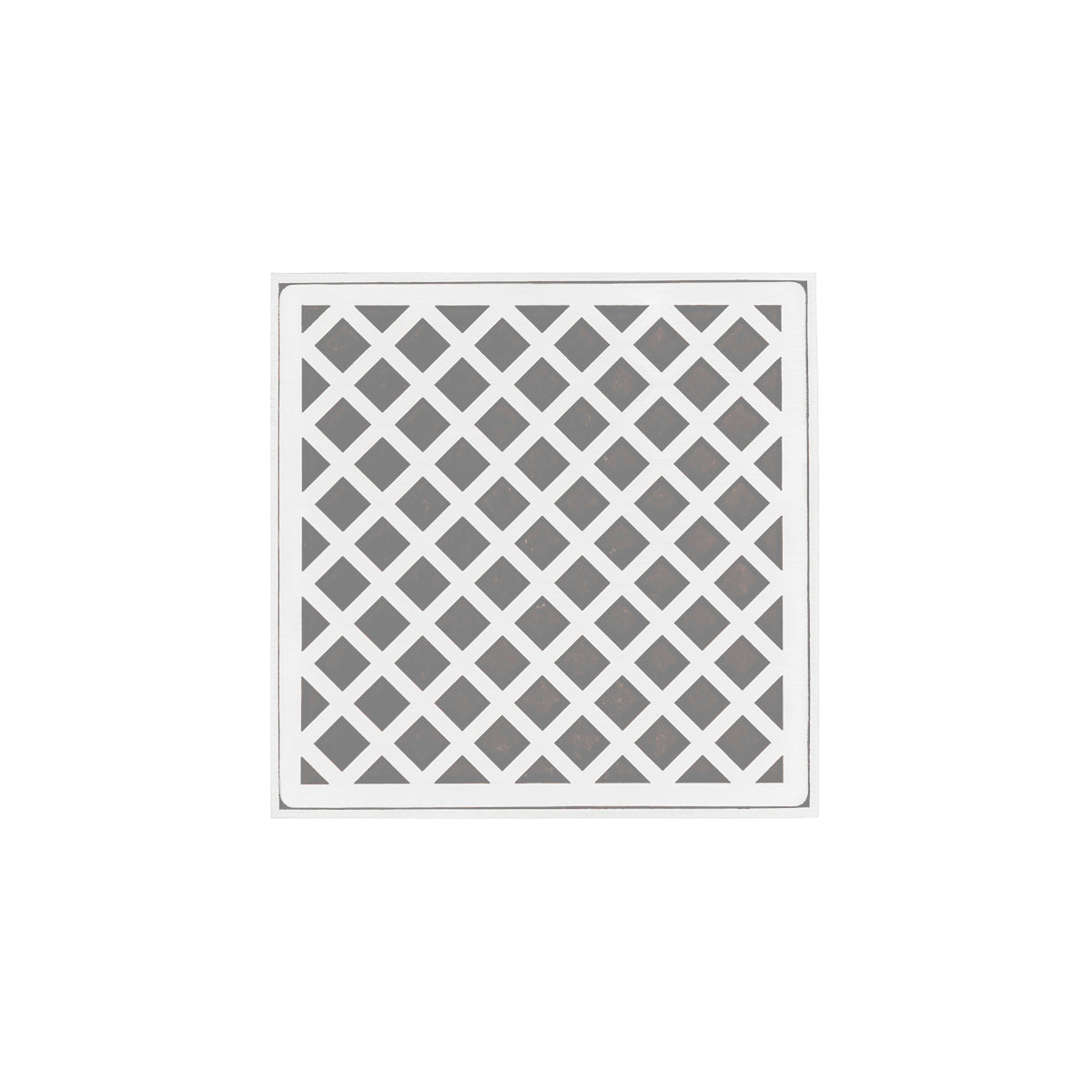 Infinity Drain 5" x 5" XD 5 High Flow Complete Kit with Criss-Cross Pattern Decorative Plate with PVC Drain Body, 3" Outlet