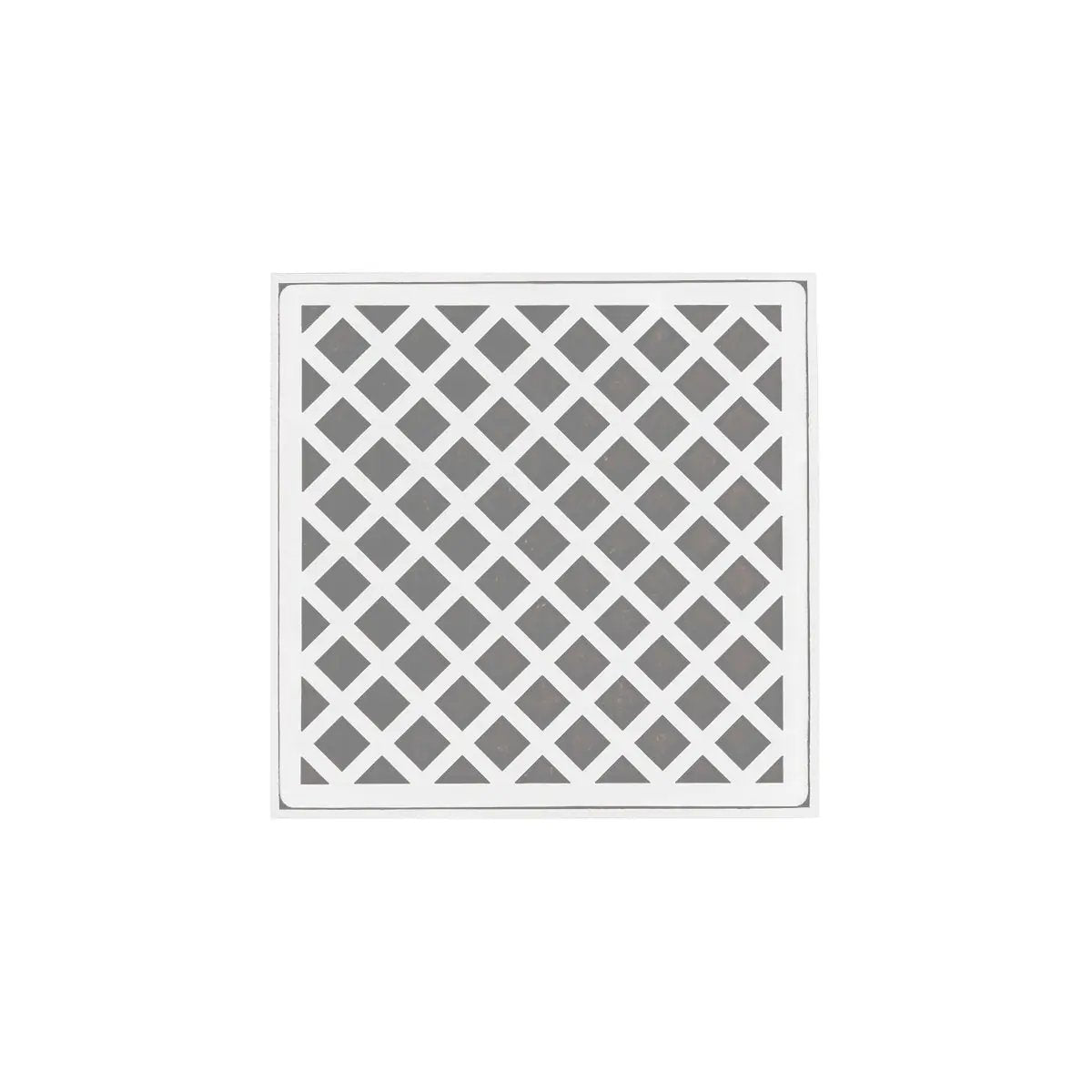 Infinity Drain 5" x 5" XDB 5 Complete Kit with Criss-Cross Pattern Decorative Plate with PVC Bonded Flange Drain Body, 2", 3" and 4" Outlet by Infinity Drain