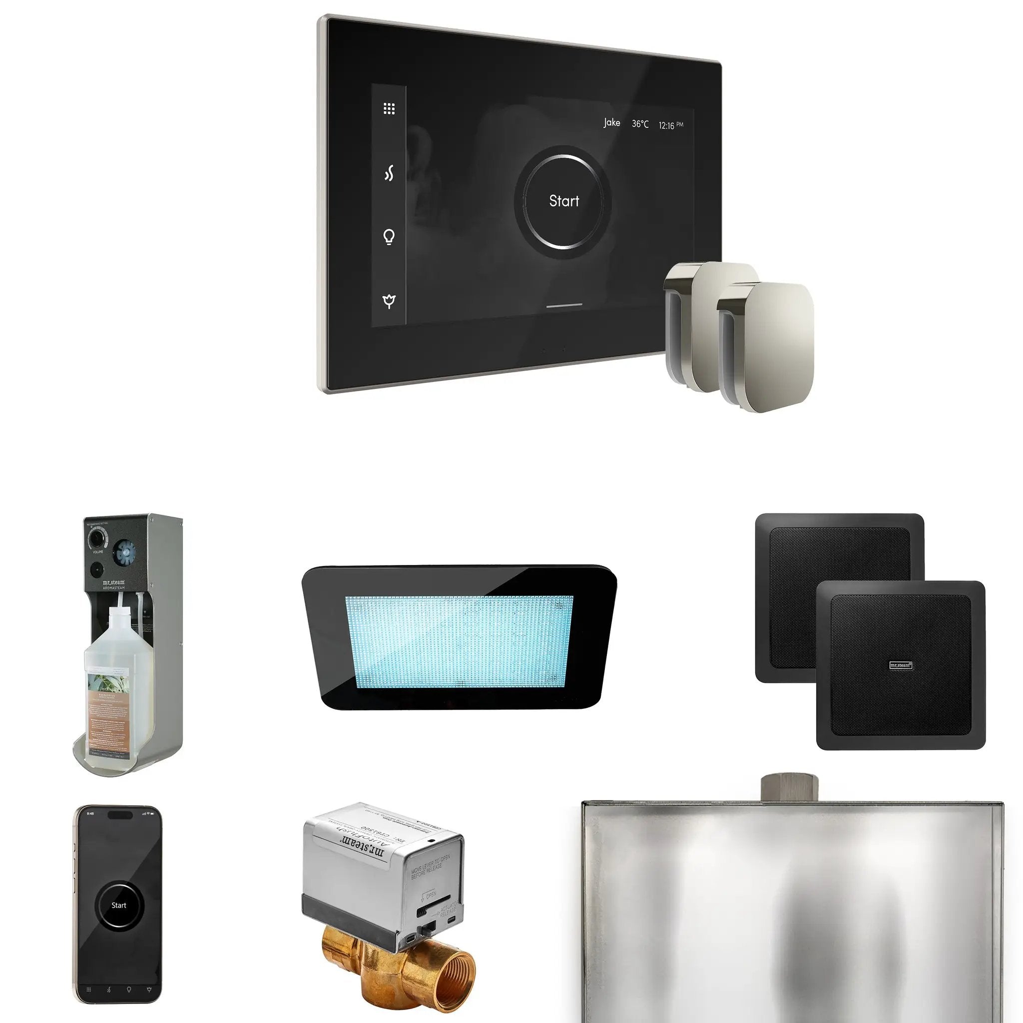 Mr Steam XDream Max Steam Shower Control Package with iSteamX Control and Steamhead by Mr Steam